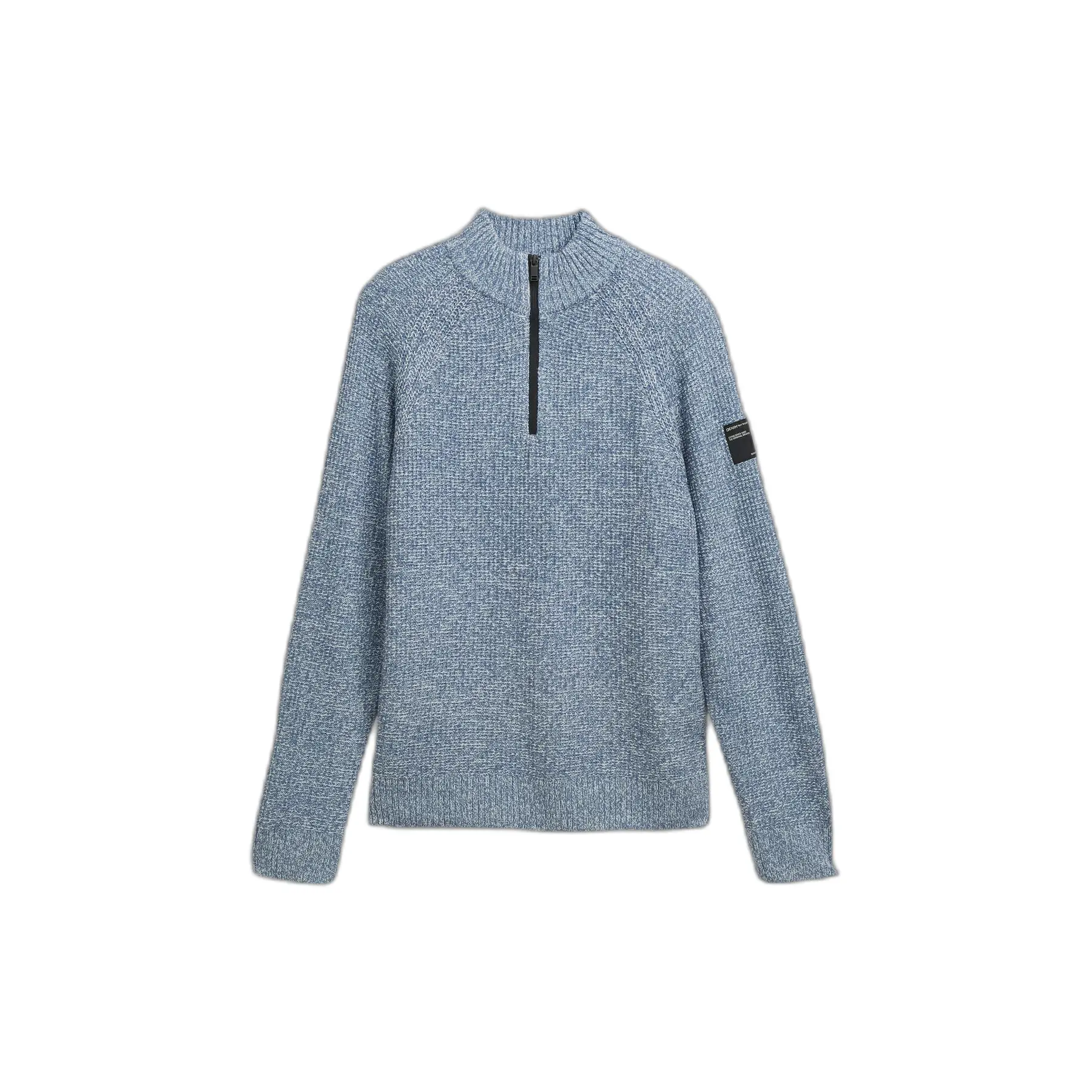 Pullover col troyer caldo strutturato bicolore in maglia Tom Tailor Denim