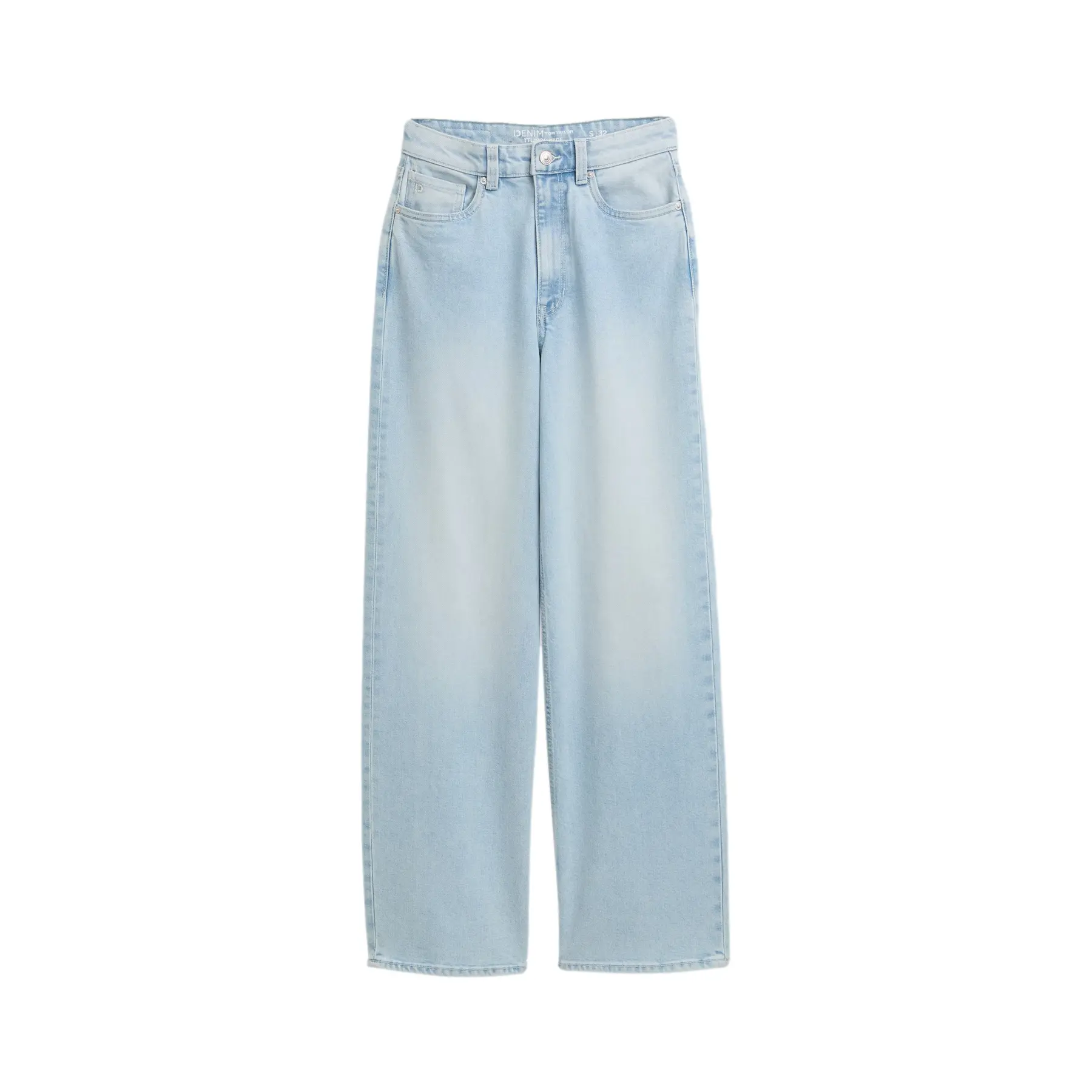 Jeans wide con tasche laterali davanti e tasche applicate dietro donna Tom Tailor Denim Linou