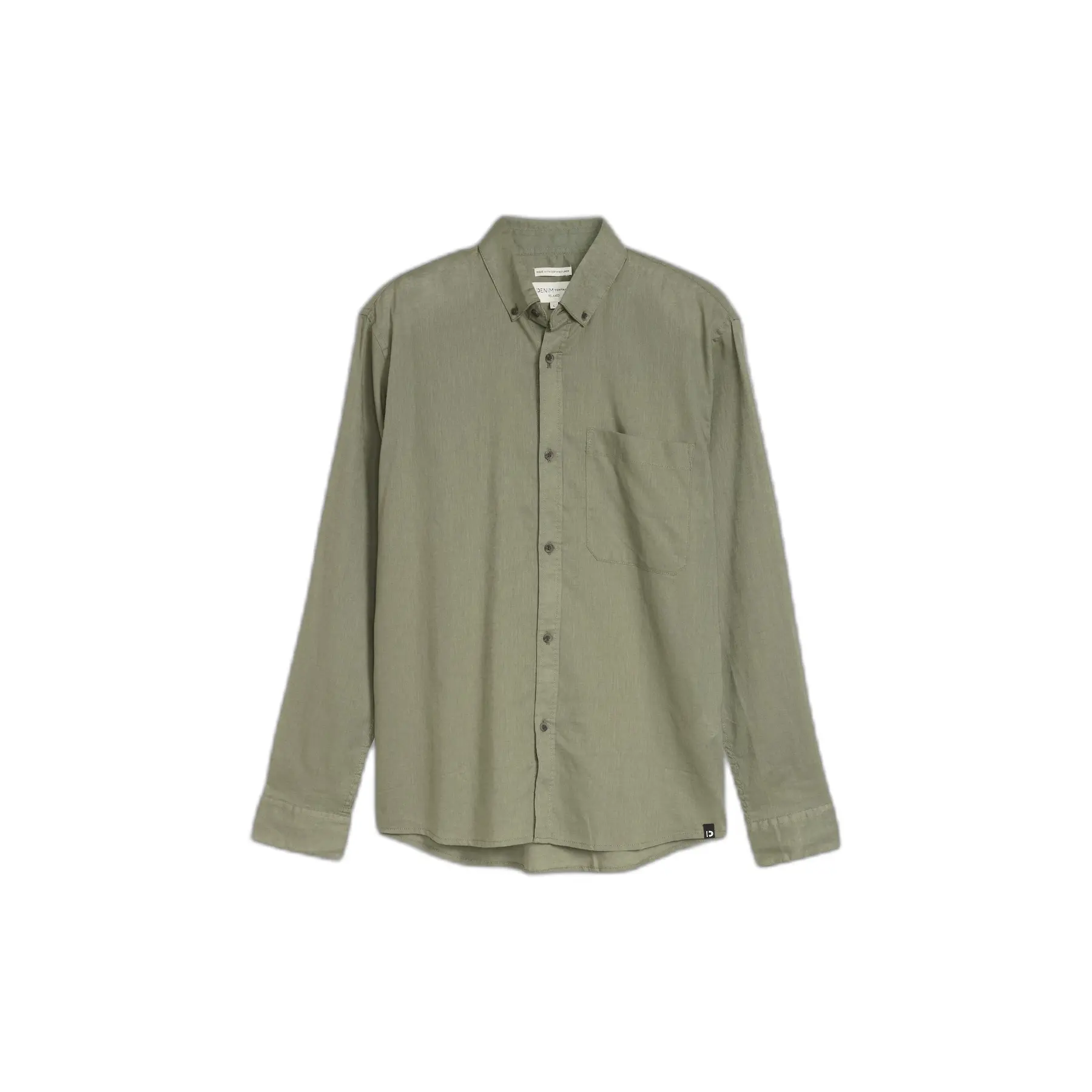 Camicia a maniche lunghe in cotone lino Tom Tailor Denim Relaxed