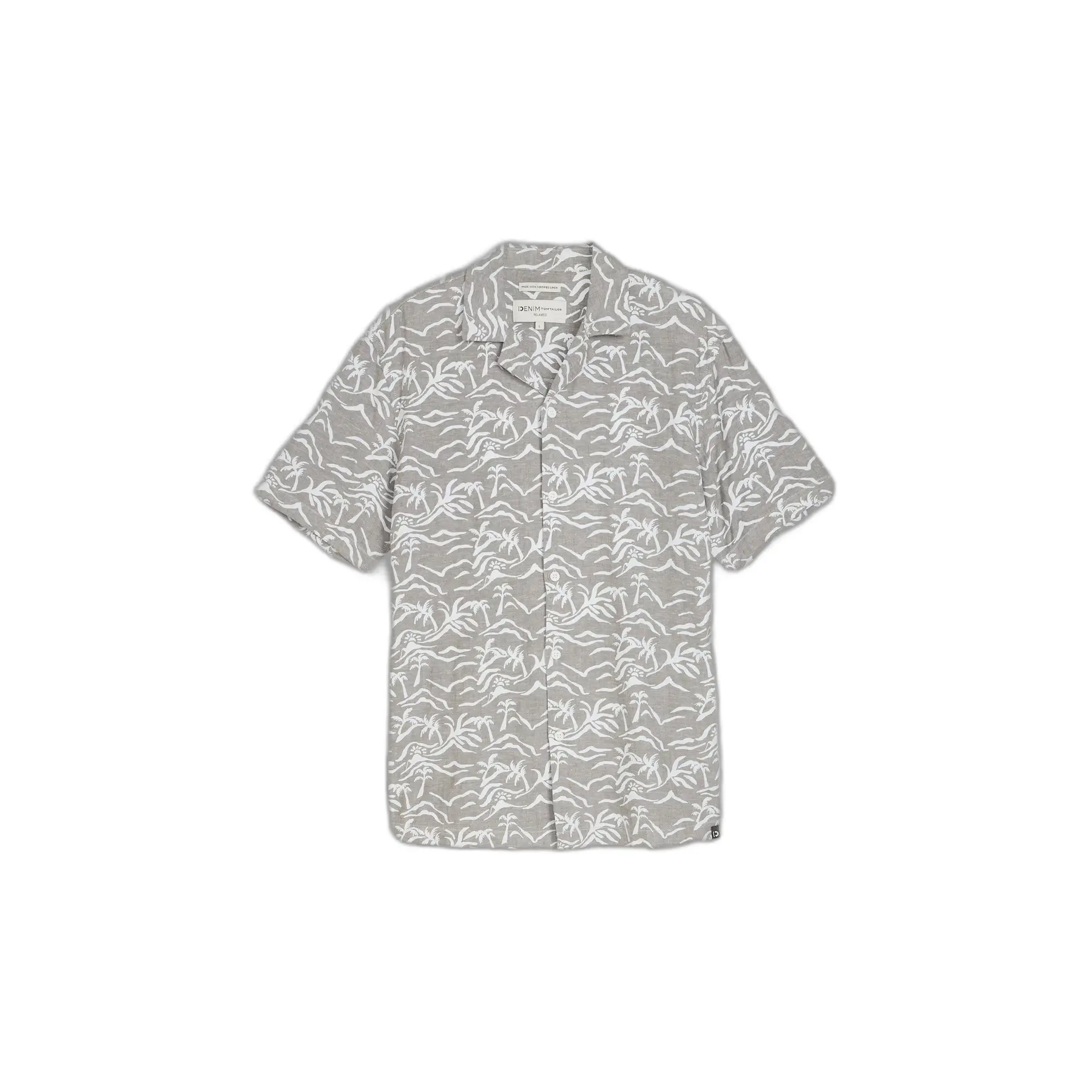Camicia stampata in viscosa e lino Tom Tailor Denim relaxed
