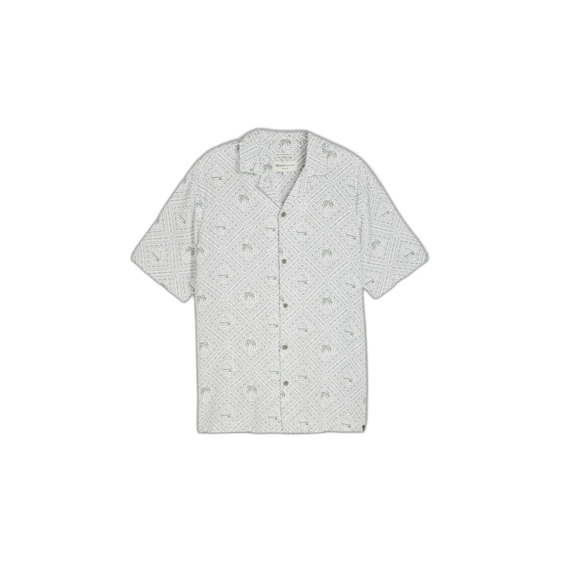 Camicia stampata in viscosa e lino Tom Tailor Denim relaxed
