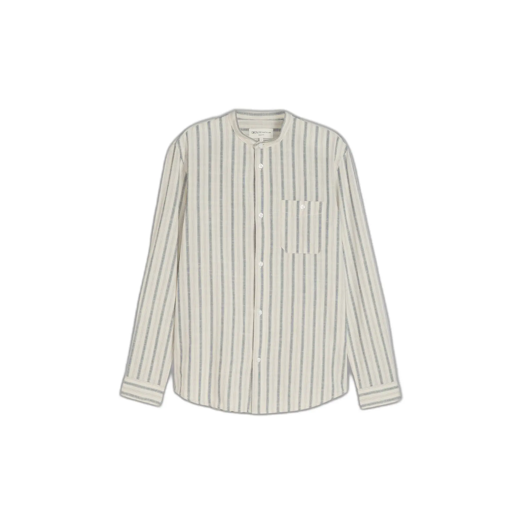 Camicia a maniche lunghe strutturata a righe Tom Tailor Denim