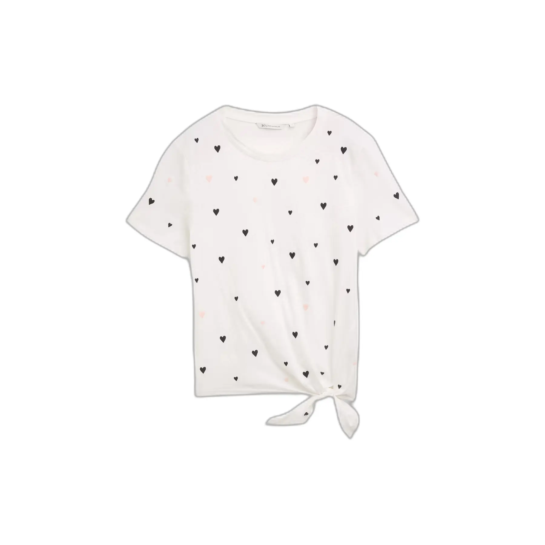 T-shirt da donna Tom Tailor Denim Embro Knot