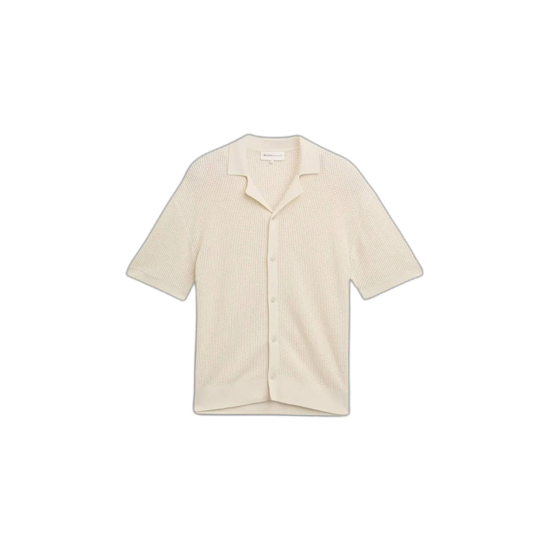 Maglietta in maglia con colletto a costina Tom Tailor Denim