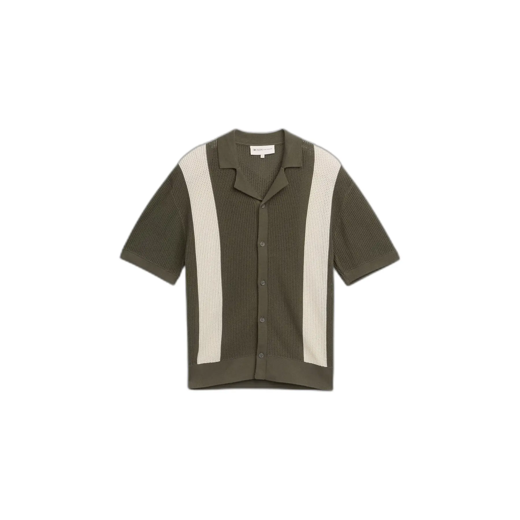 Maglietta in maglia con colletto a costina Tom Tailor Denim