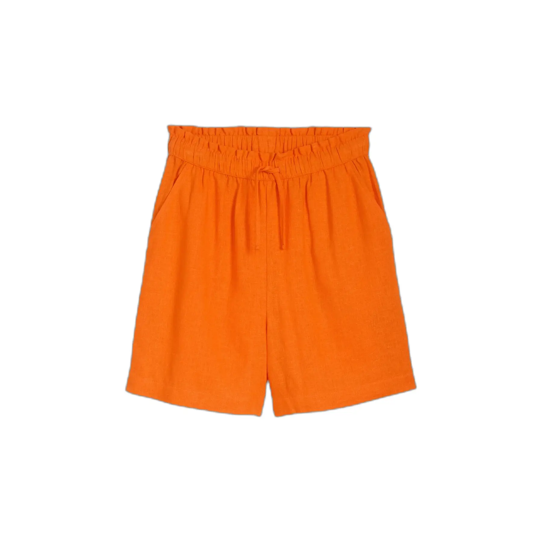 T-shirt corto loose in lino donna