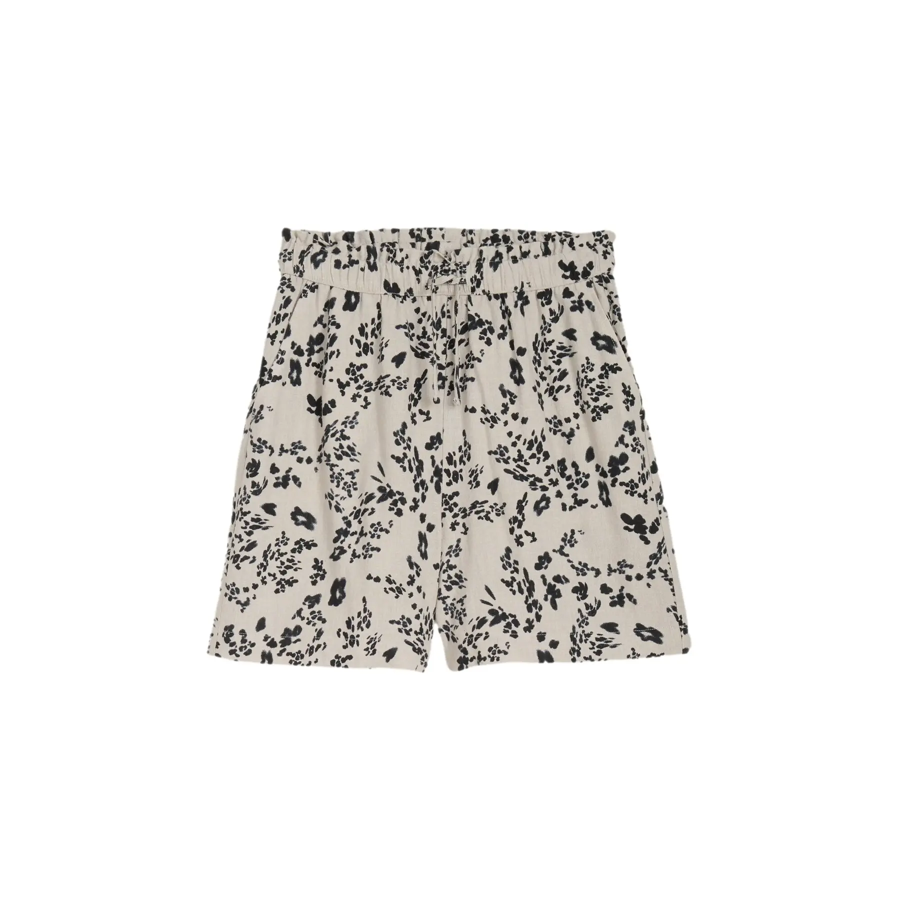 T-shirt corto loose in lino donna