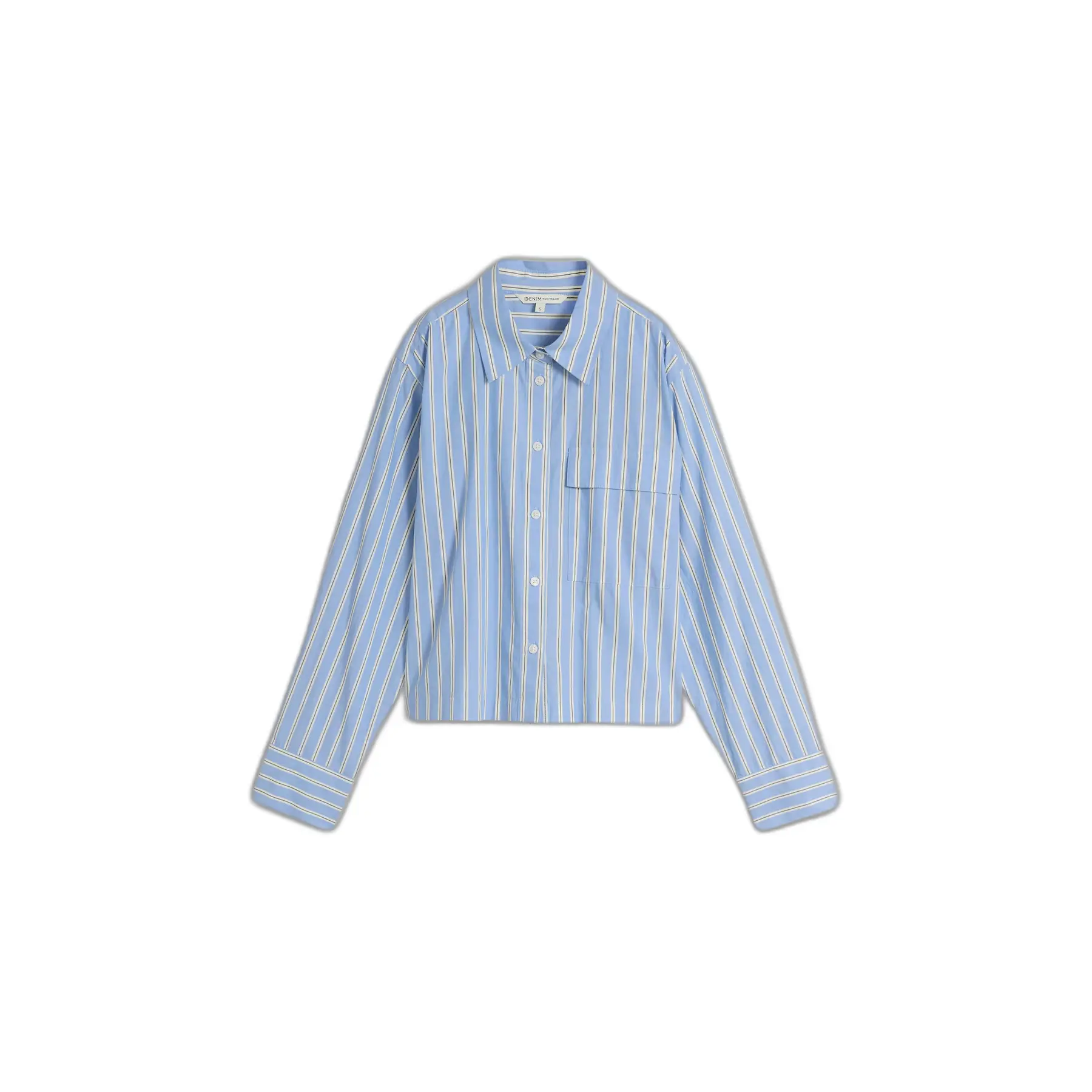 Blusa quadrata in popeline con dettagli donna Tom Tailor Denim