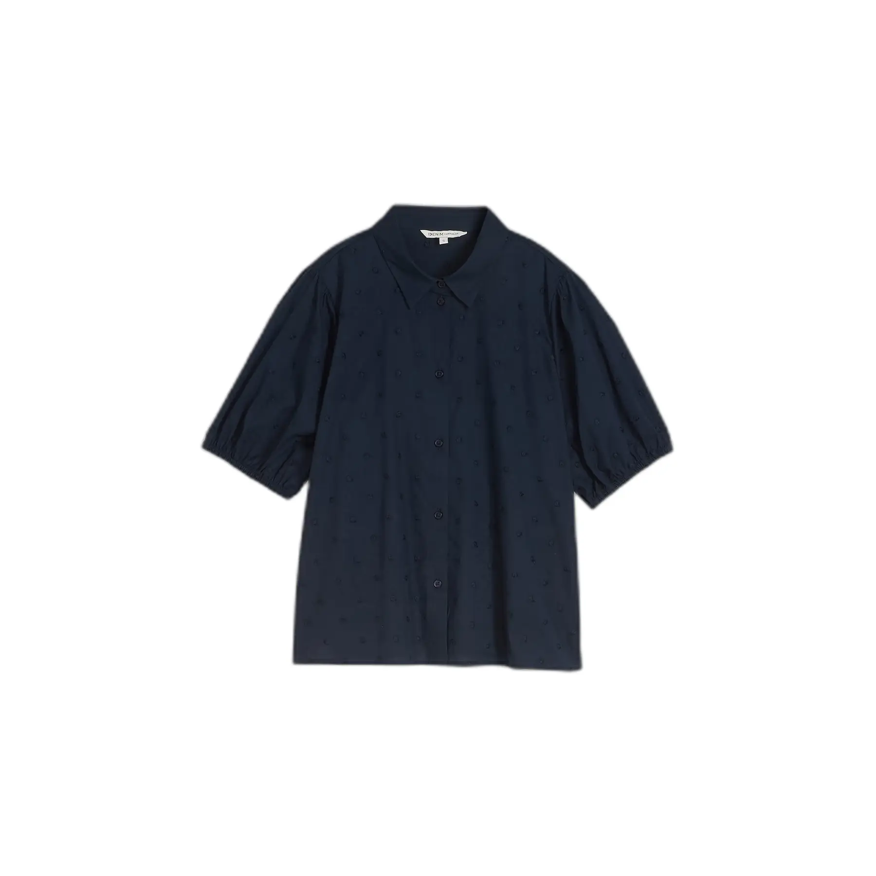 Camicetta a maniche corte in cotone a pois donna Tom Tailor Denim