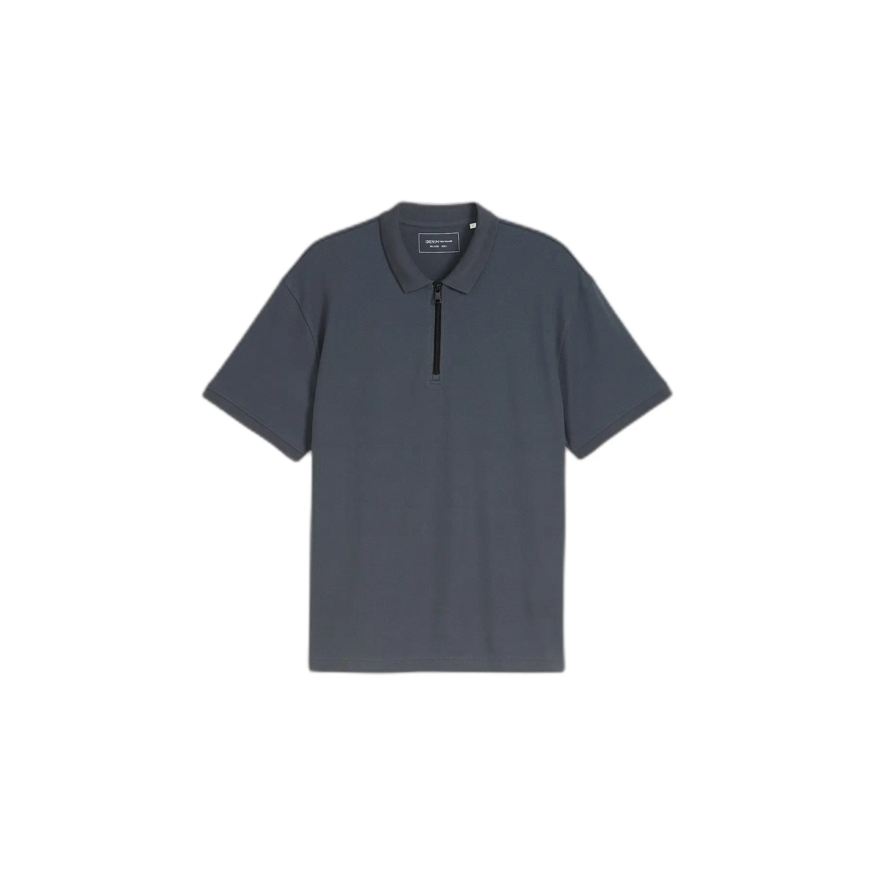 Polo Strutturato Con Zip Tom Tailor Denim Relaxed