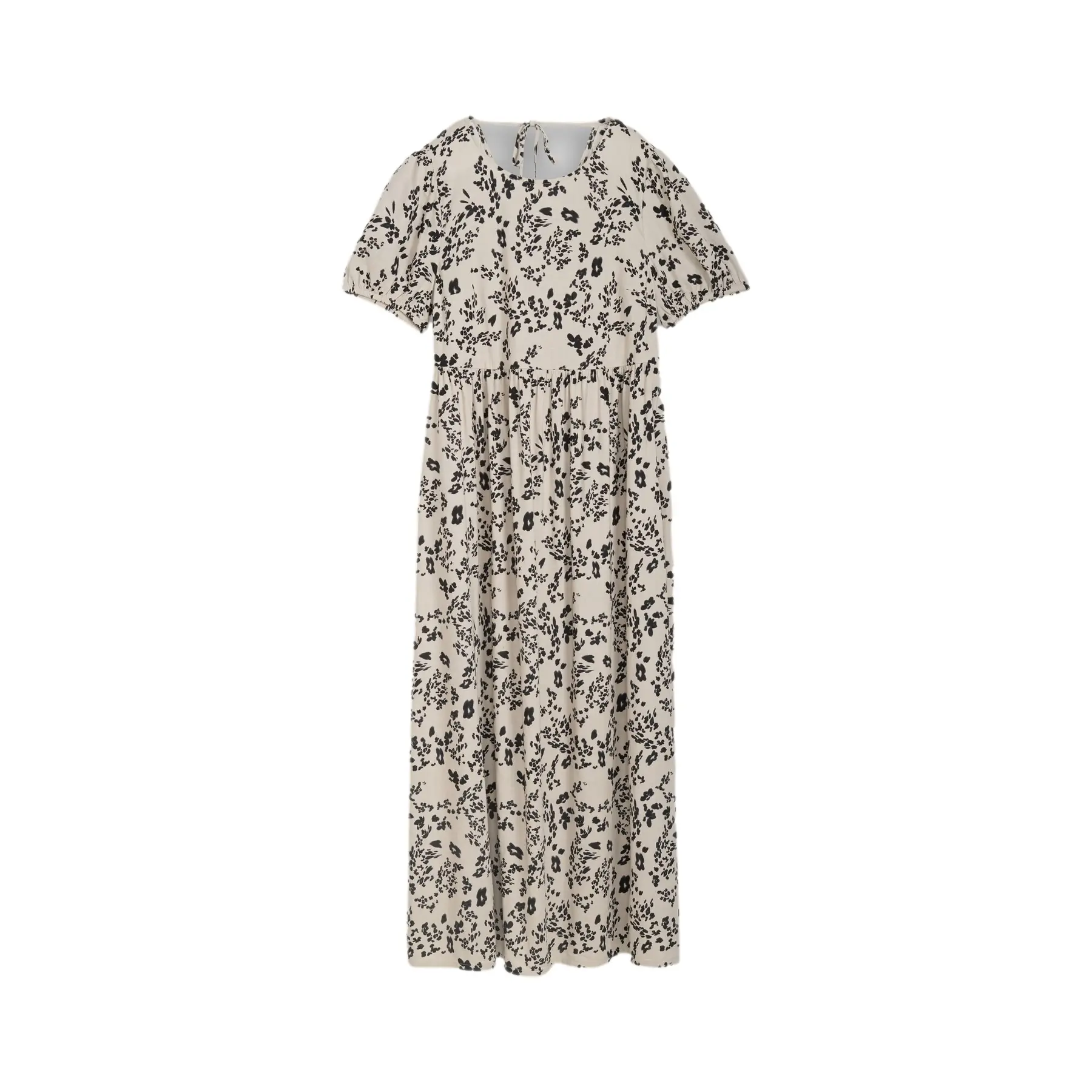 Robe midi en lin avec volume manches femme Tom Tailor Denim