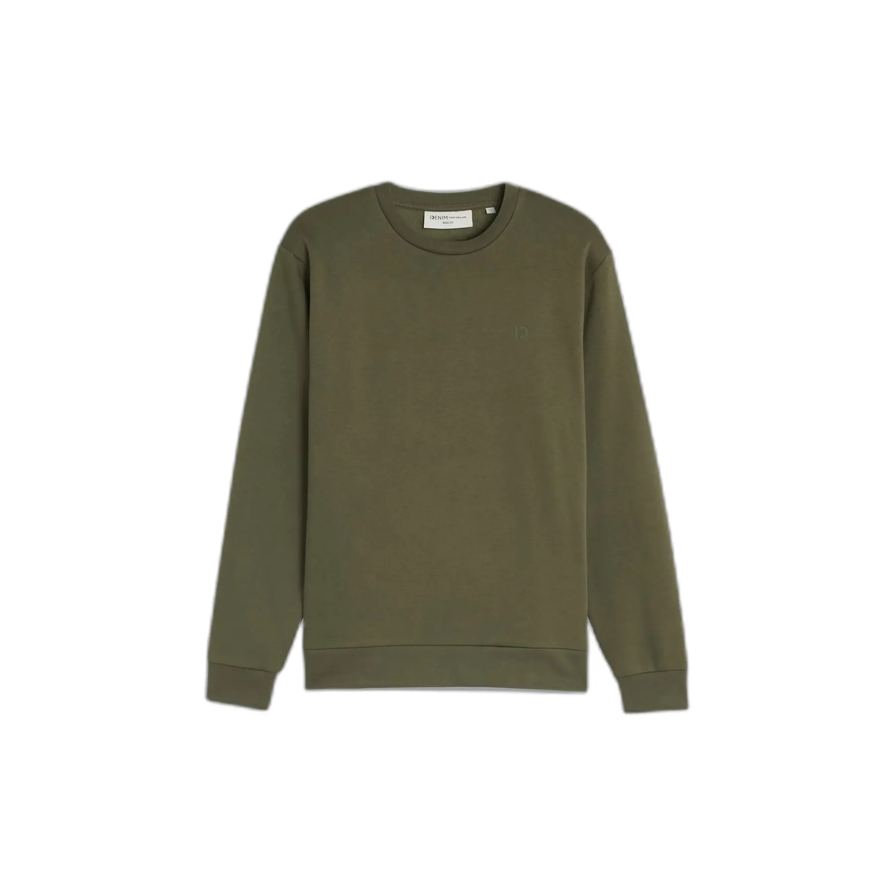 Felpa unicolore collo rotondo Tom Tailor Denim