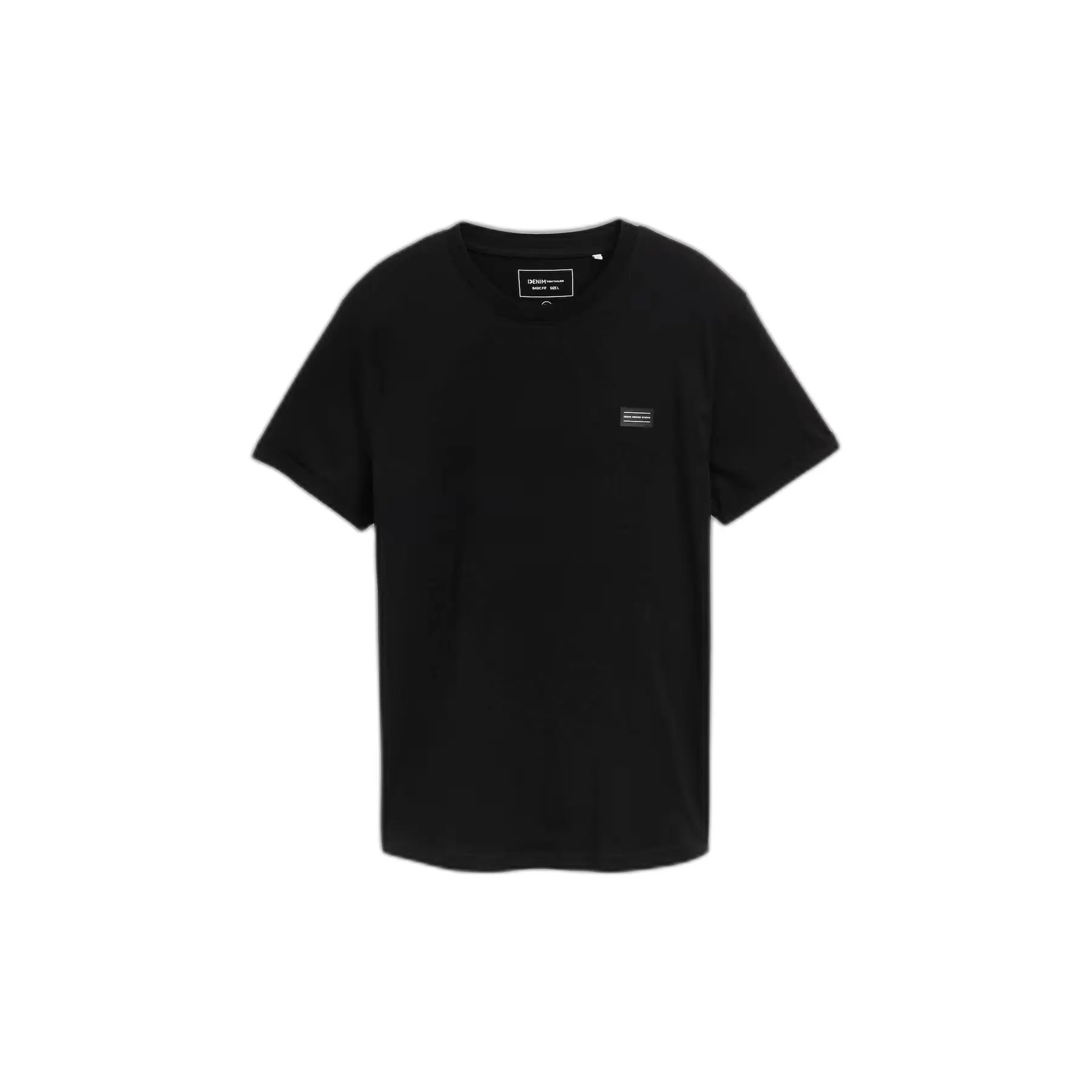 T-shirt con orlo arrotondato a rovescio maniche Tom Tailor Denim