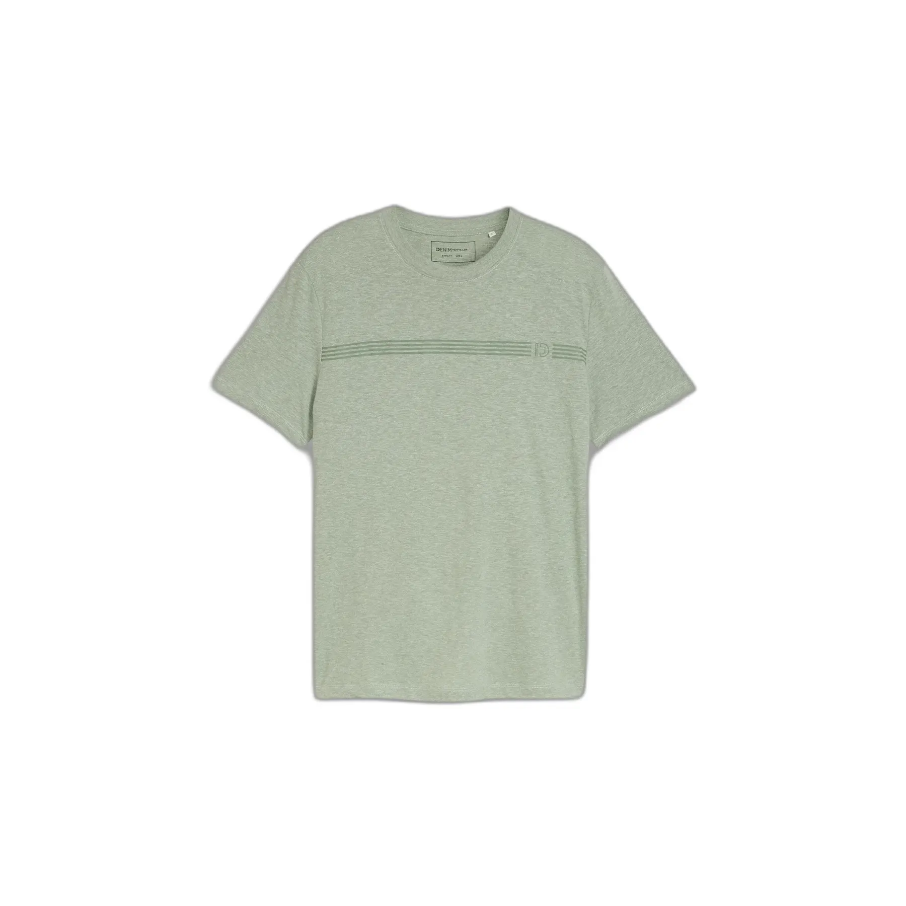 T-shirt stampato effetto melange Tom Tailor Denim