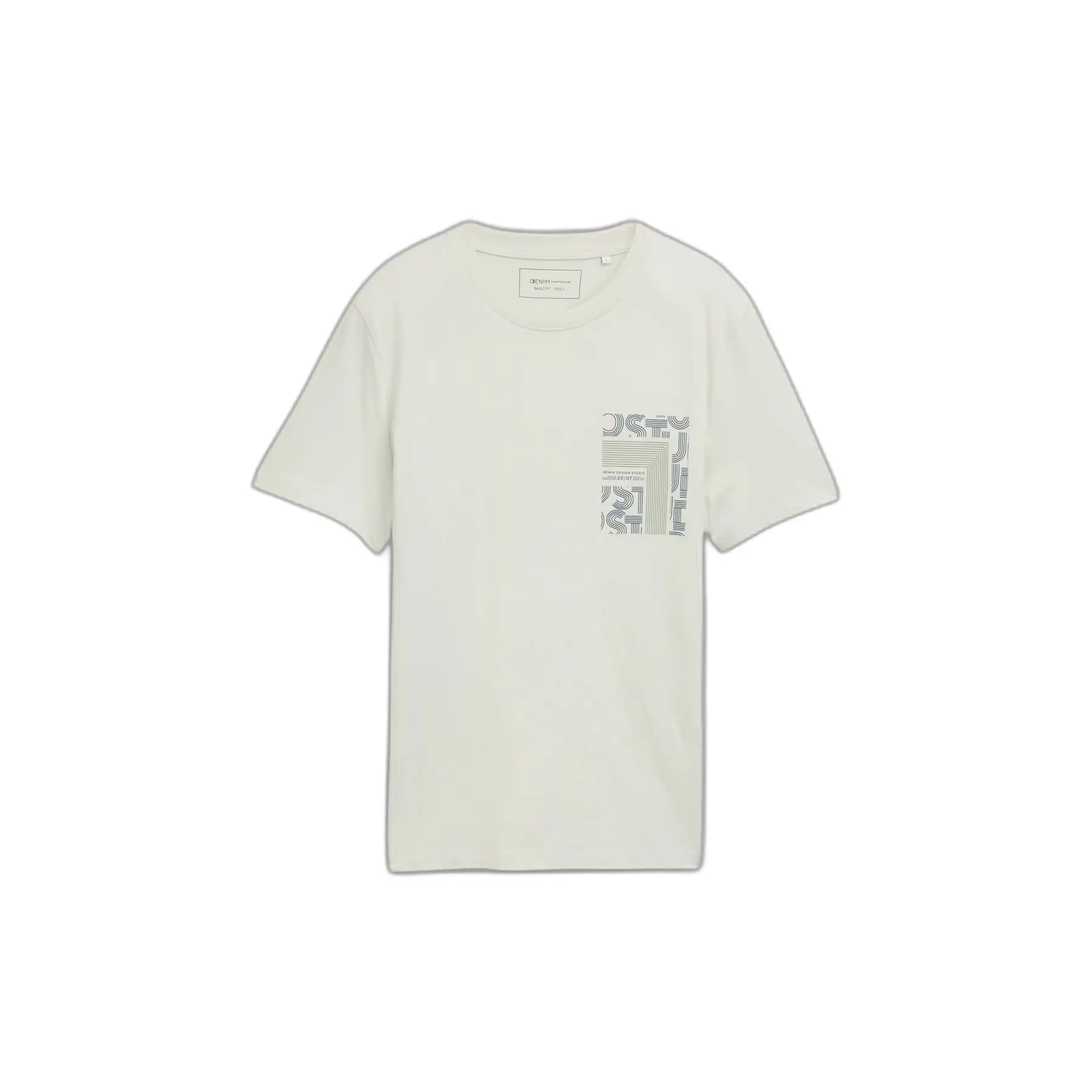 T-shirt stampato sul petto cotone Tom Tailor Denim
