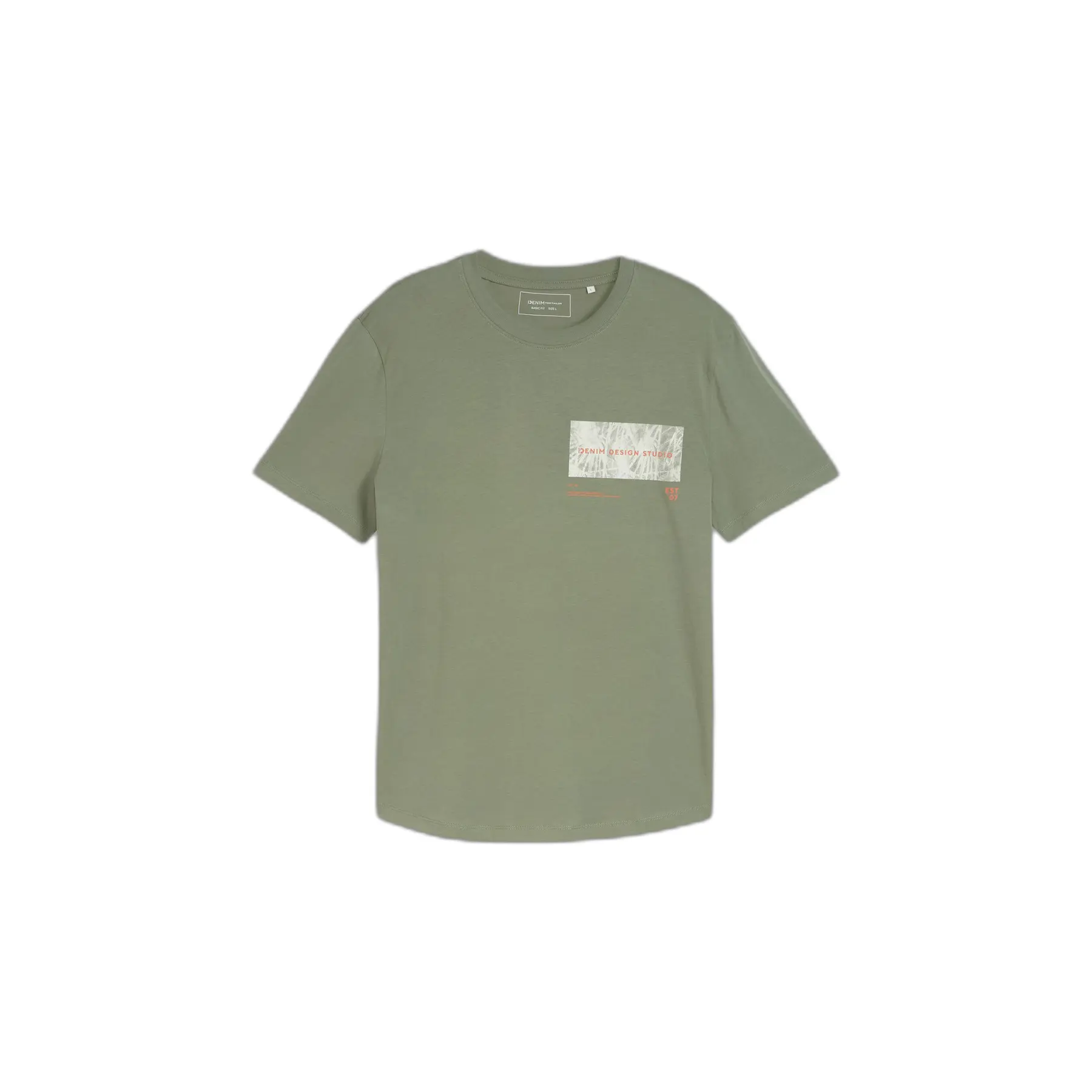 T-shirt con orlo rotondo stampato Tom Tailor Denim