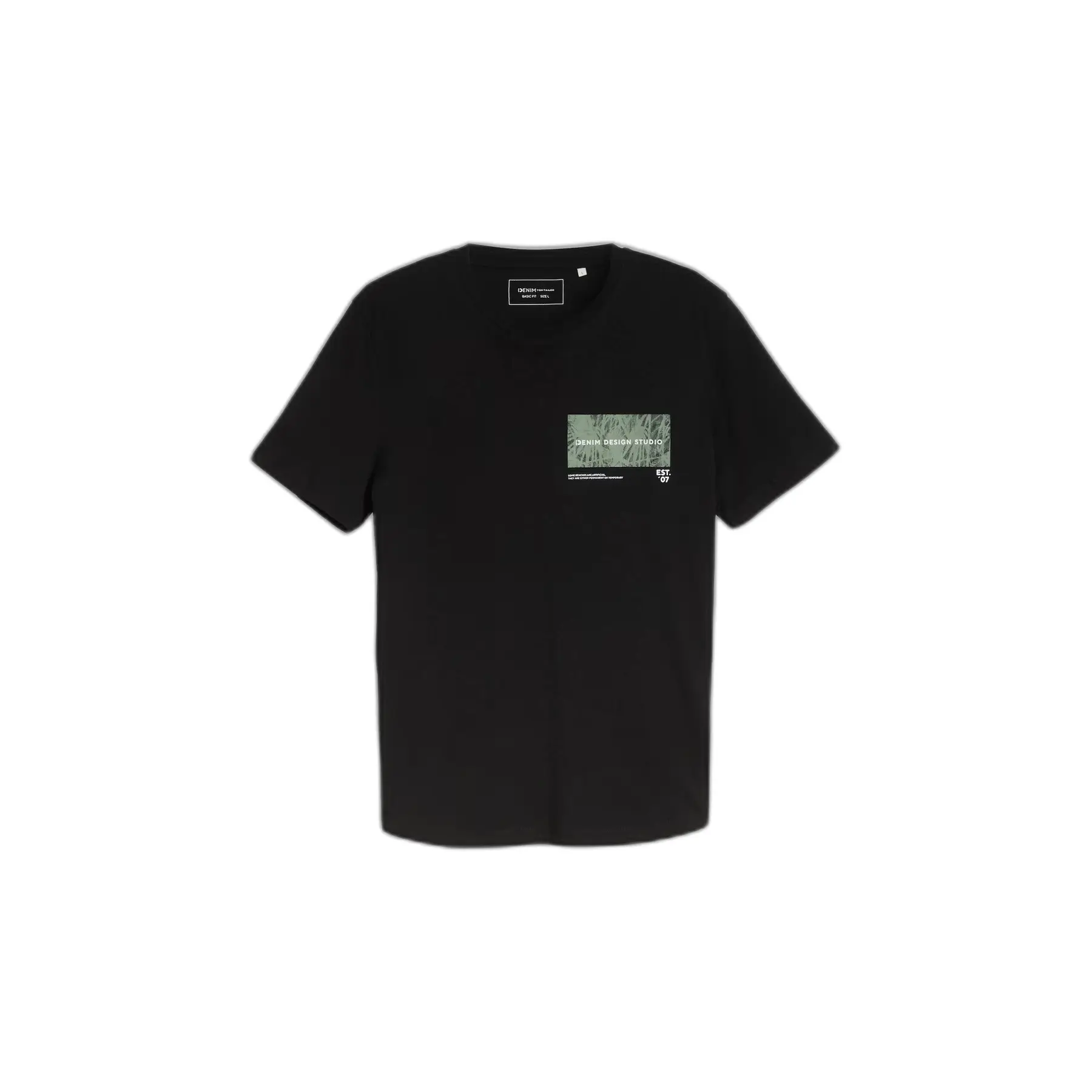 T-shirt con orlo rotondo stampato Tom Tailor Denim