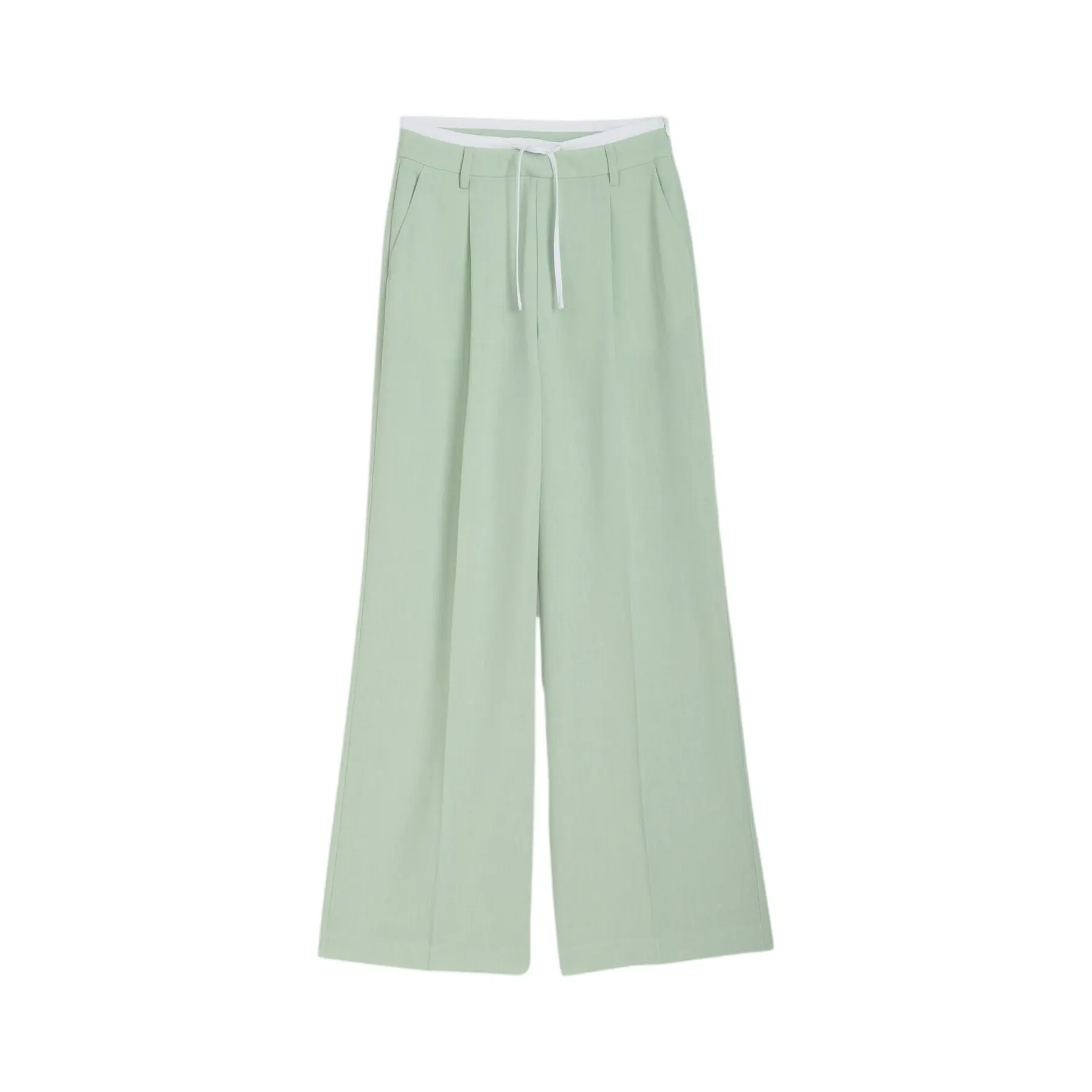 Pantaloni a vita alta wide leg in lino effetto donna Tom Tailor Denim