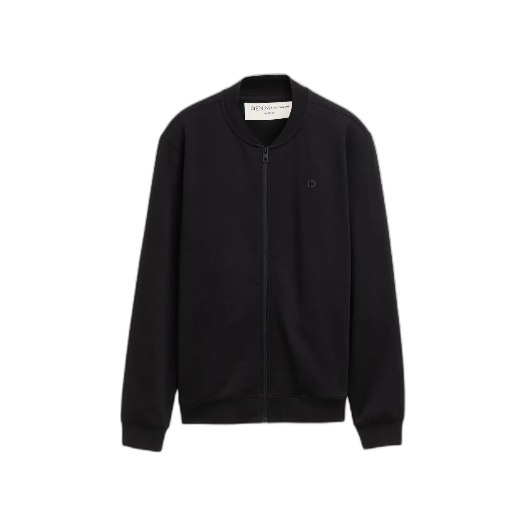 Tom Tailor Denim - Sweatjack met bomberkraag - Maat XL - Black