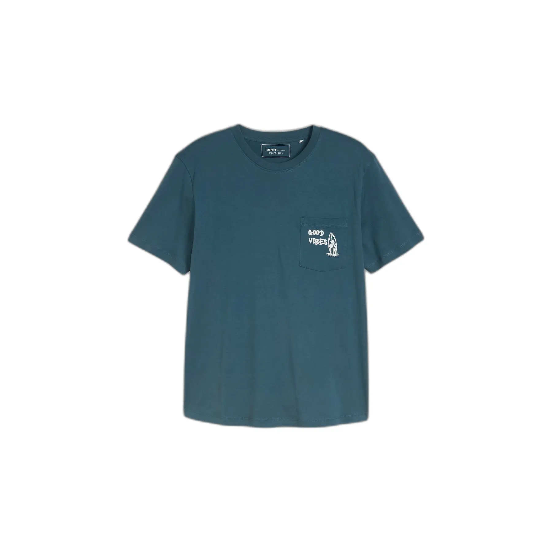 T-shirt con orlo arrotondato e tasca Tom Tailor Denim