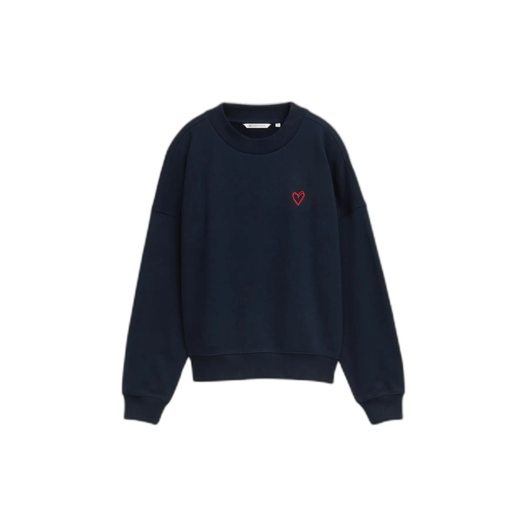 Sweatshirt Mit Rundhalsausschnitt, Damen Tom Tailor Denim