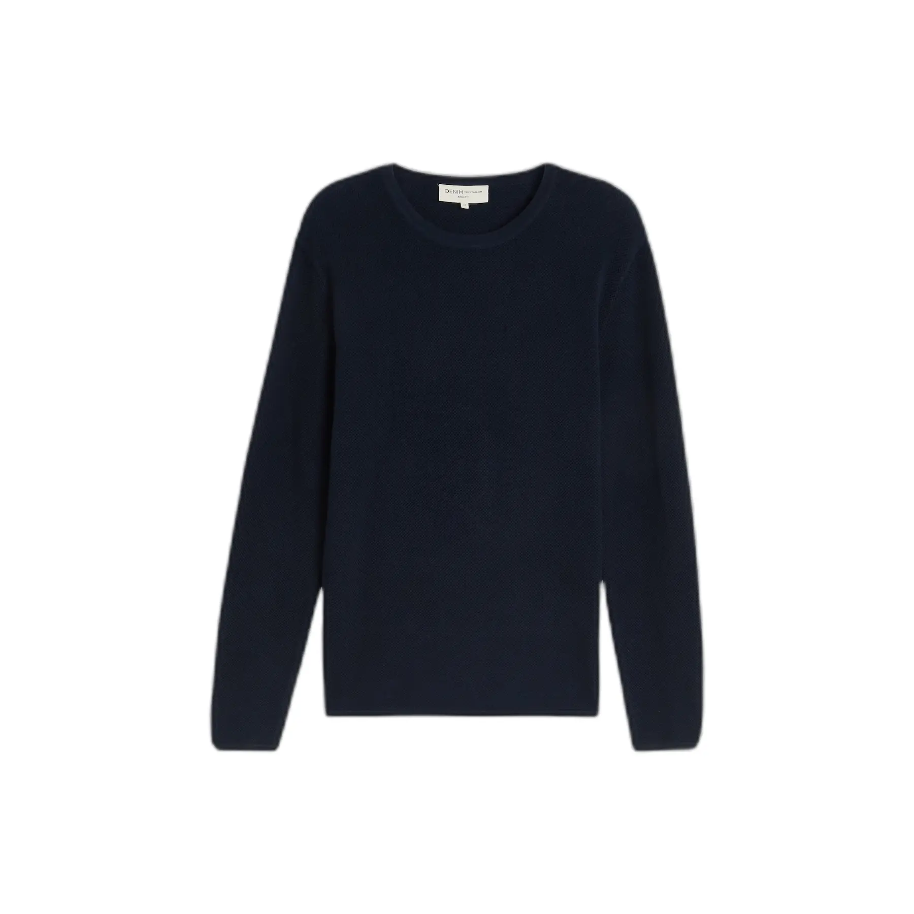 Tom Tailor Denim - Gebreide trui van katoen - Maat XL - sky captain blue