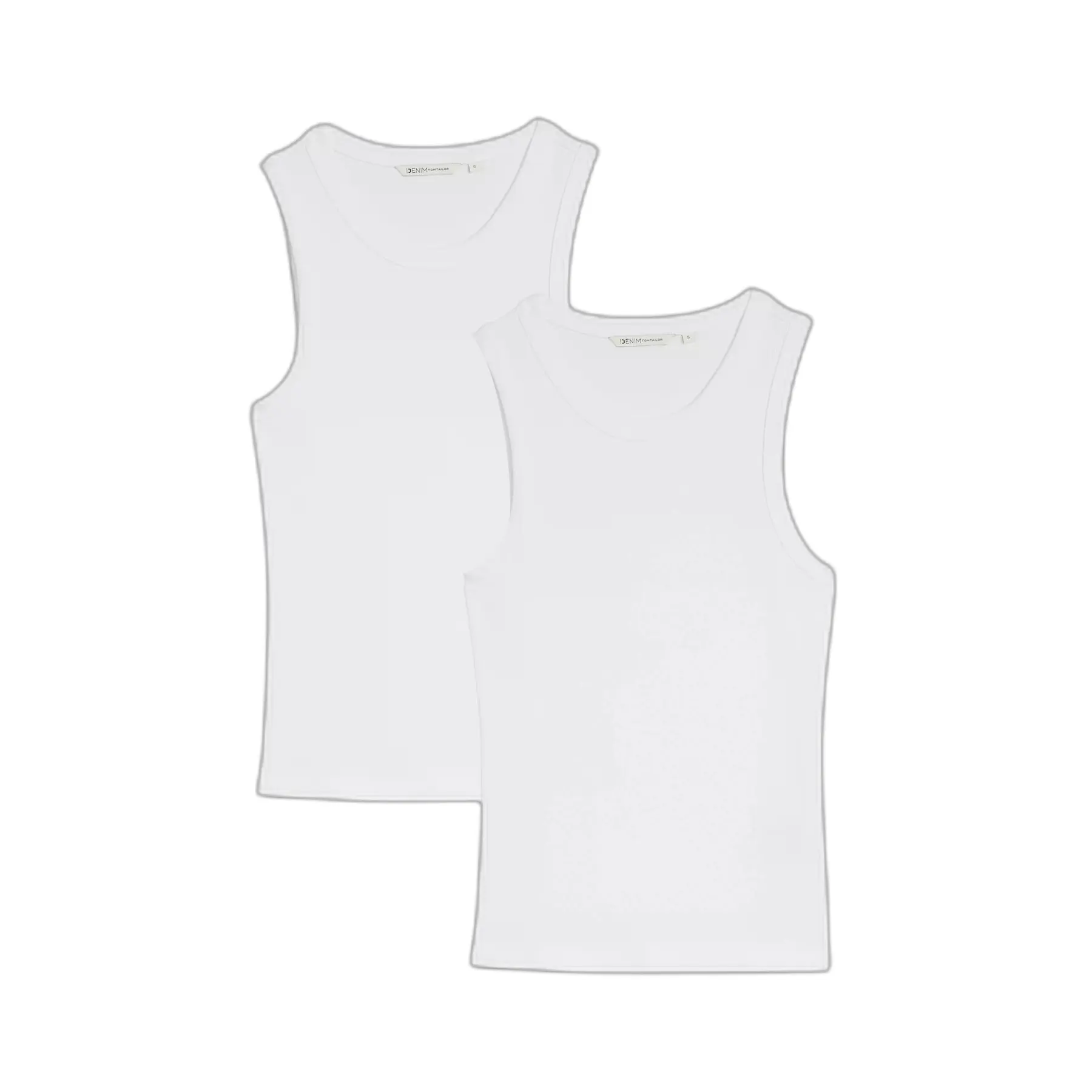 Canotta con schiena a nuotatore a costine donna Tom Tailor Denim