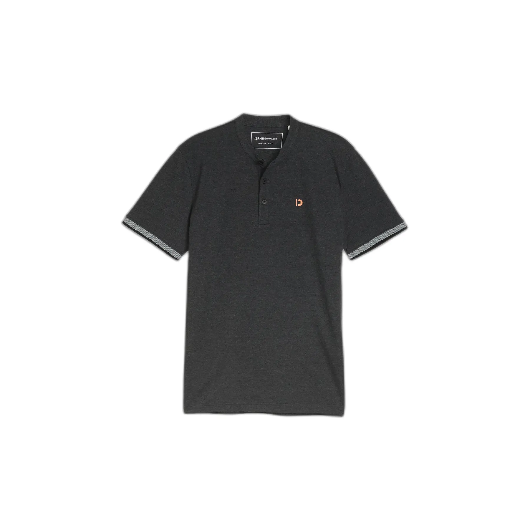 Polo col alto con logo stampato sul petto Tom Tailor Denim