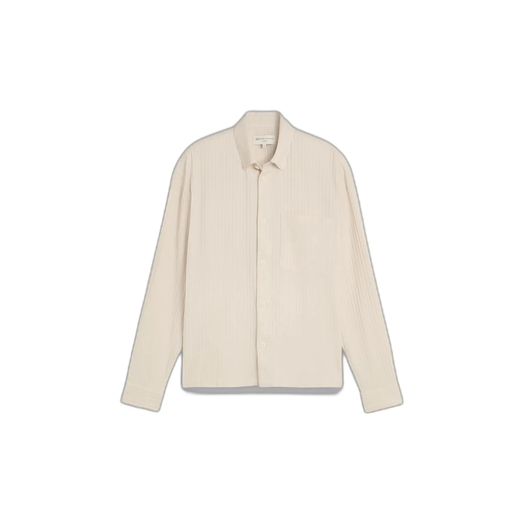 Camicia a maniche lunghe strutturata Tom Tailor Denim loose fit