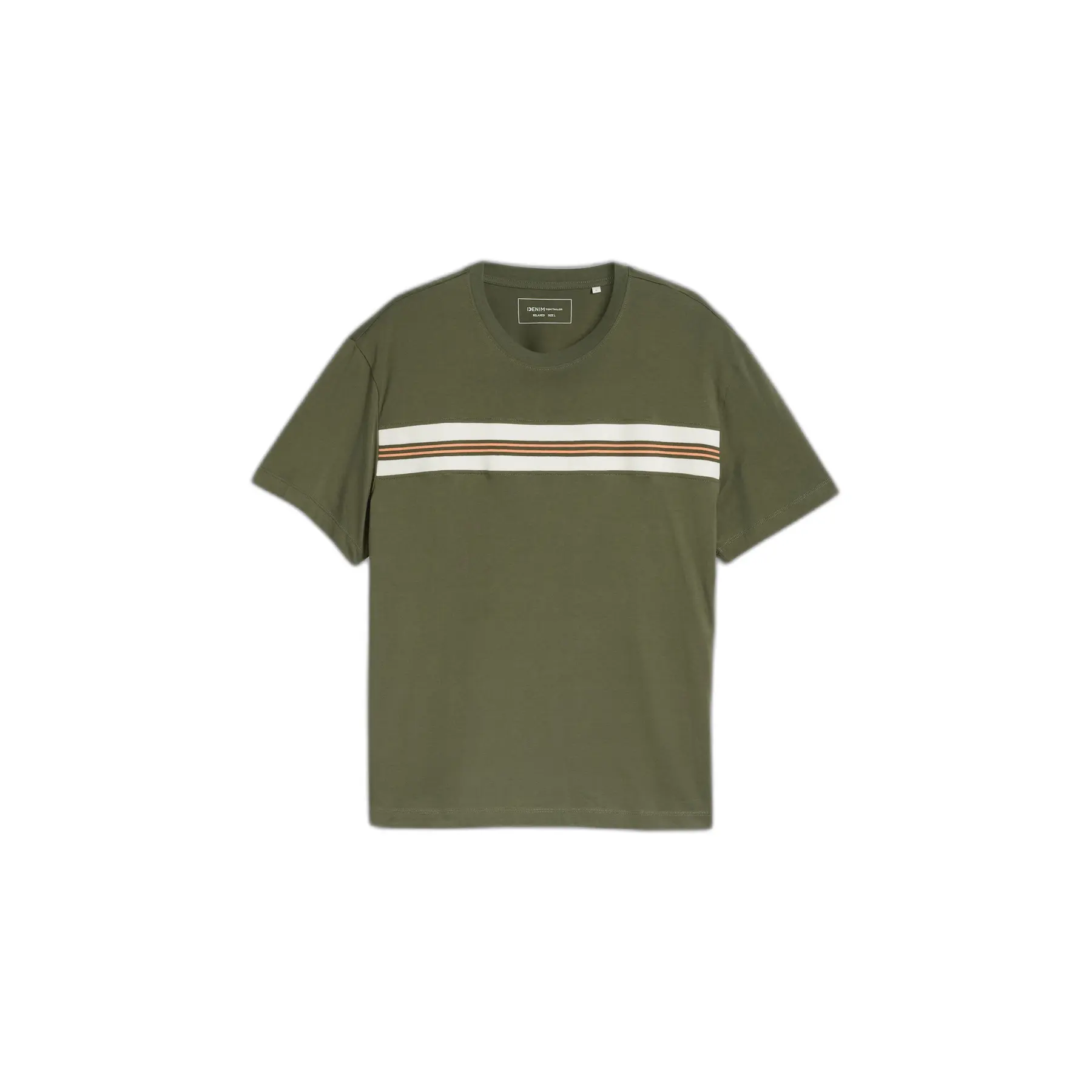 T-shirt a righe con inserti Tom Tailor Denim relaxed