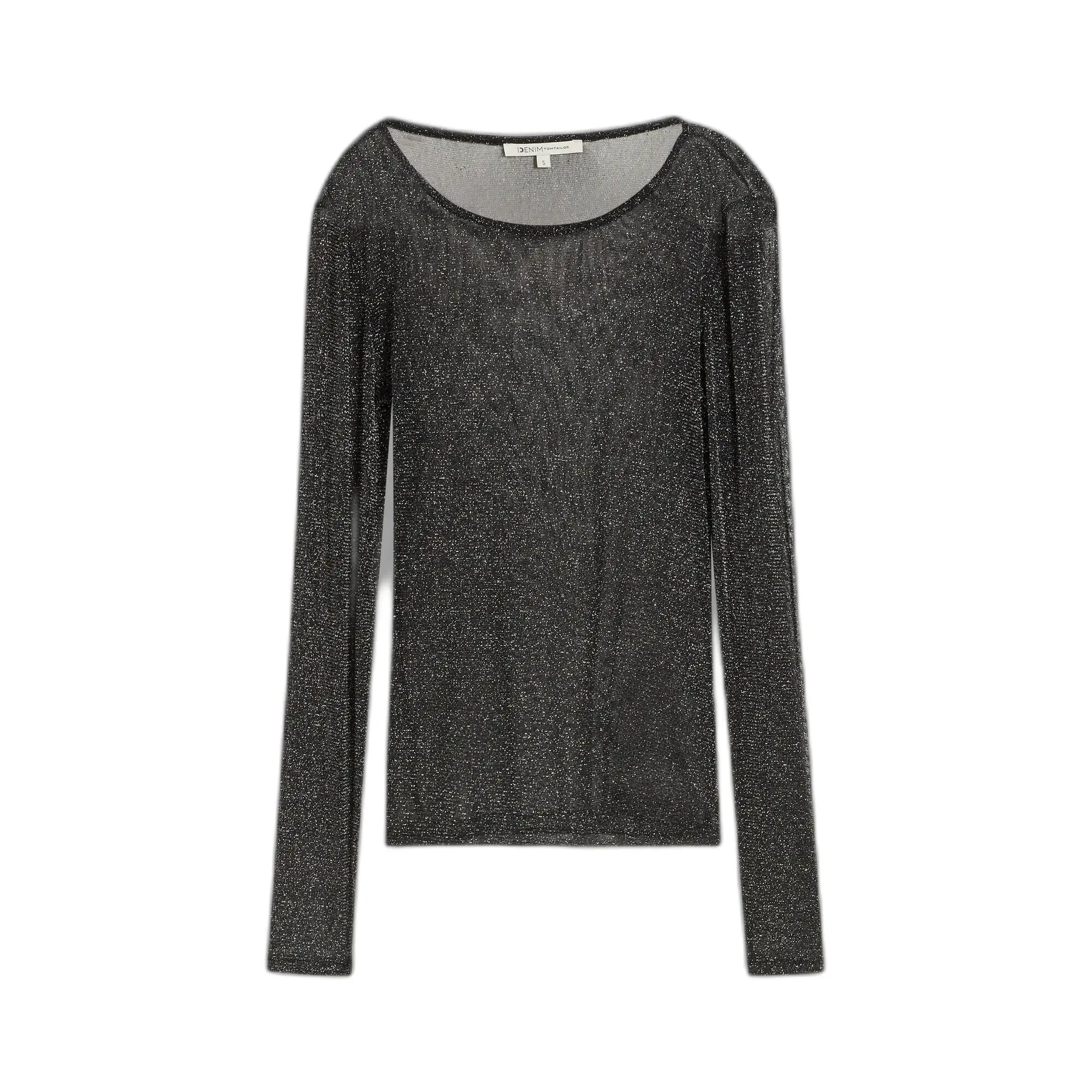 Langarmshirt aus Lurex-Netz für Damen Tom Tailor Denim