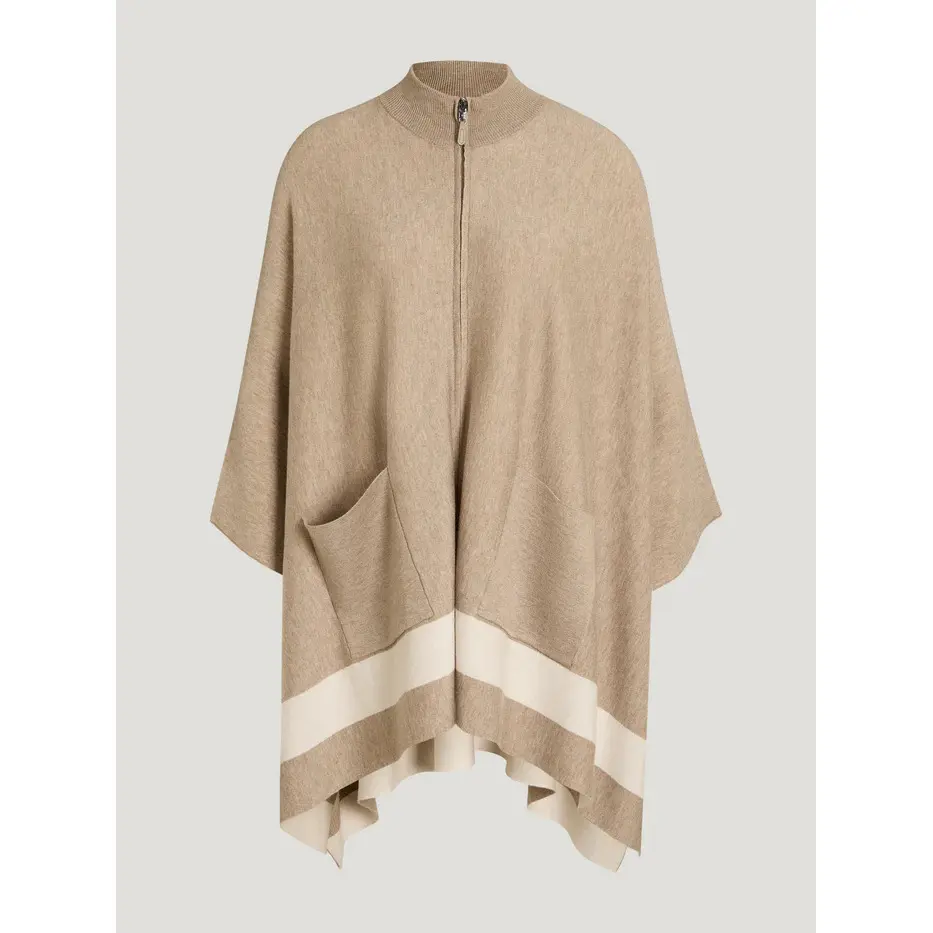 Women's knitted poncho Tommy Hilfiger Equestrian Greenwood Strick