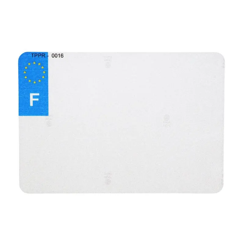 Streifen Kennzeichen pvc blanko logo f Top Plaq