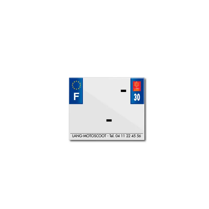 Blanko-PVC-Kennzeichenstreifen Top Plaq 30