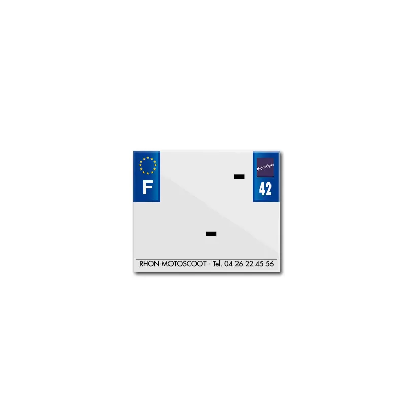 Bande plaque d'immatriculation pvc vierge Top Plaq 42