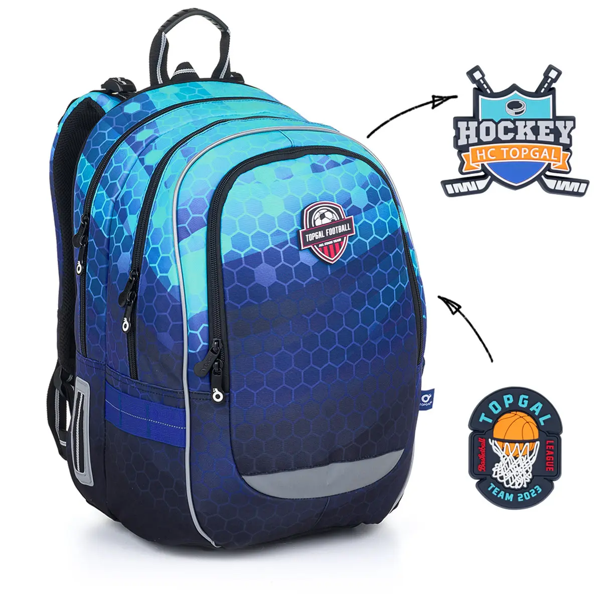 Kinderrugzak Topgal Roomy with MagFlex Badges Coda 24017