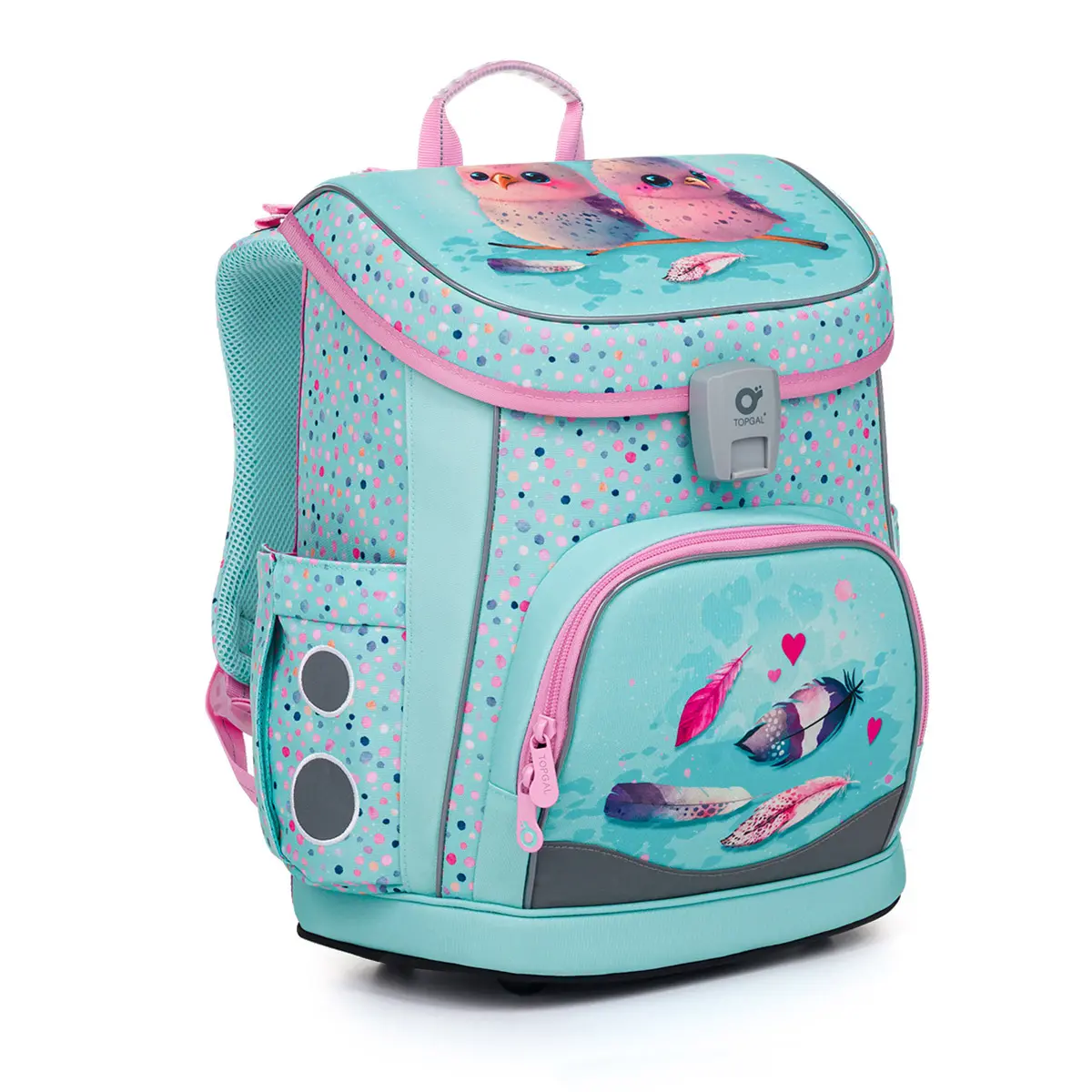 Topgal DIDI 25001 schooltas met vogels - lichtgewicht, magneetsluiting