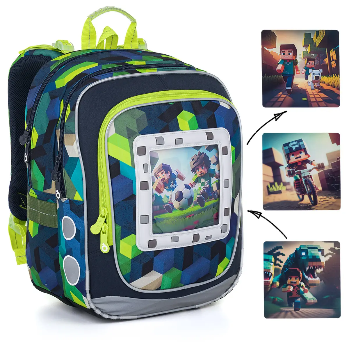 Kinderrugzak Topgal Lightweight School PixelArt World Endy 24015