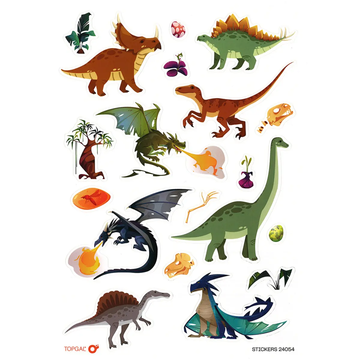 Stickers voor kinderen Topgal Dino 24054