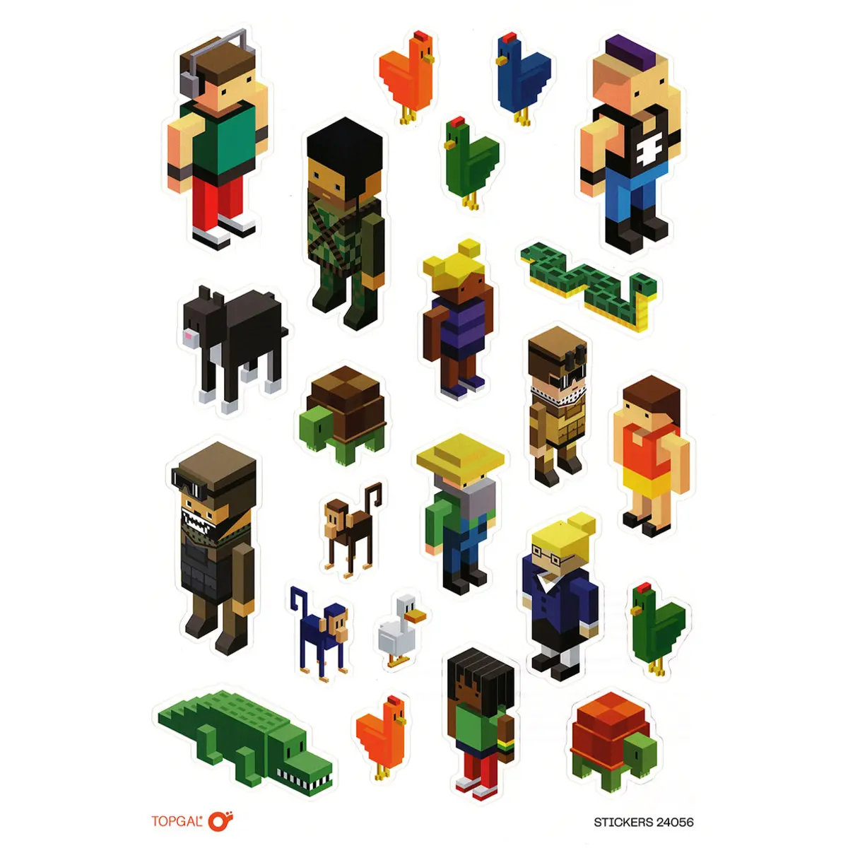 Stickers voor kinderen Topgal PixelArt 24056