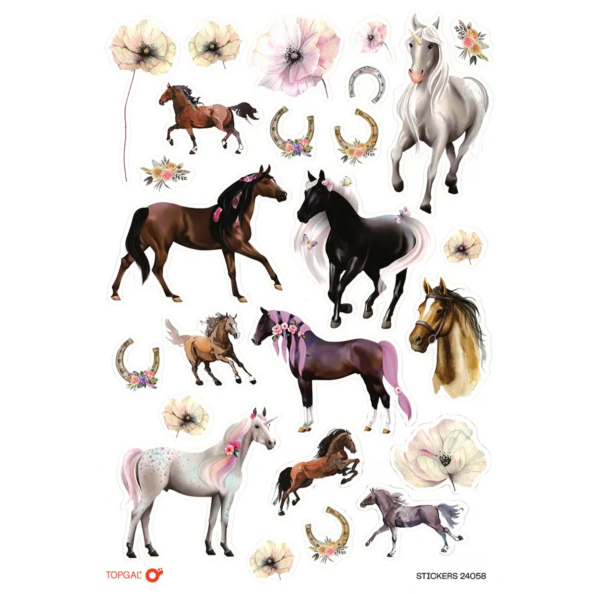 Meisjesstickers Topgal Horses 24058