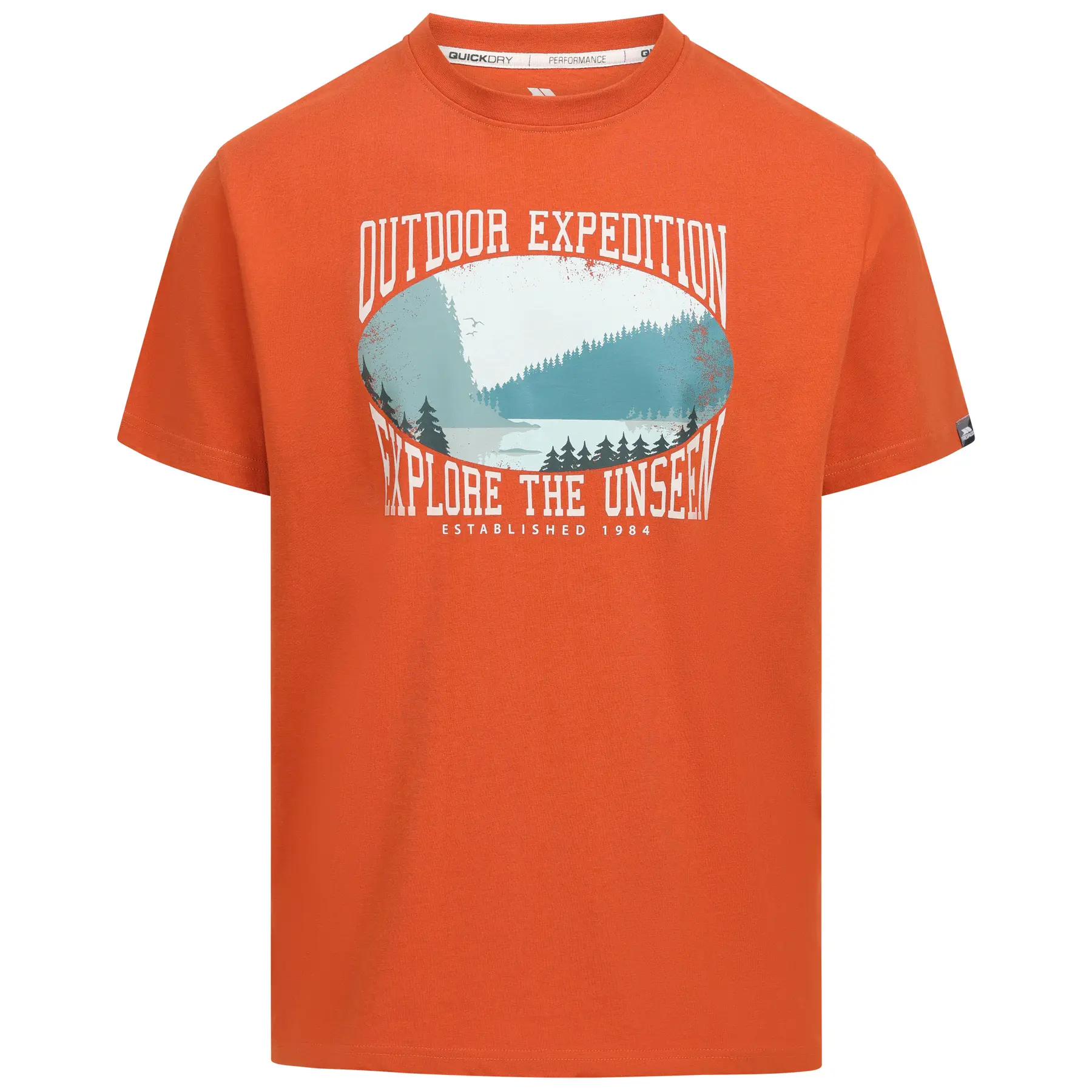 Trespass Men's Casual Round Neck T-Shirt Gallon Orange Large - Image 2