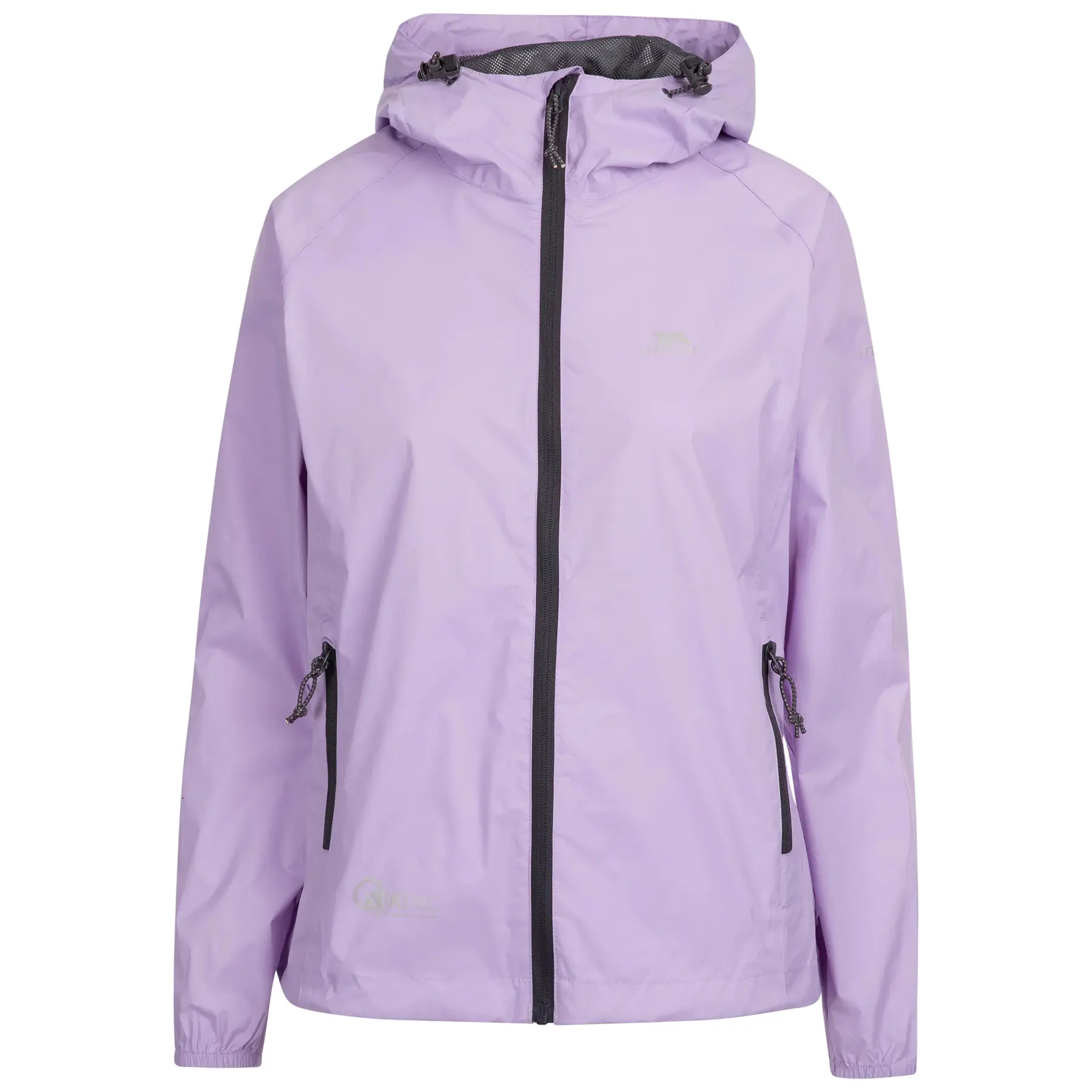 Giacca impermeabile con cappuccio e zip per donna Trespass Qikpac