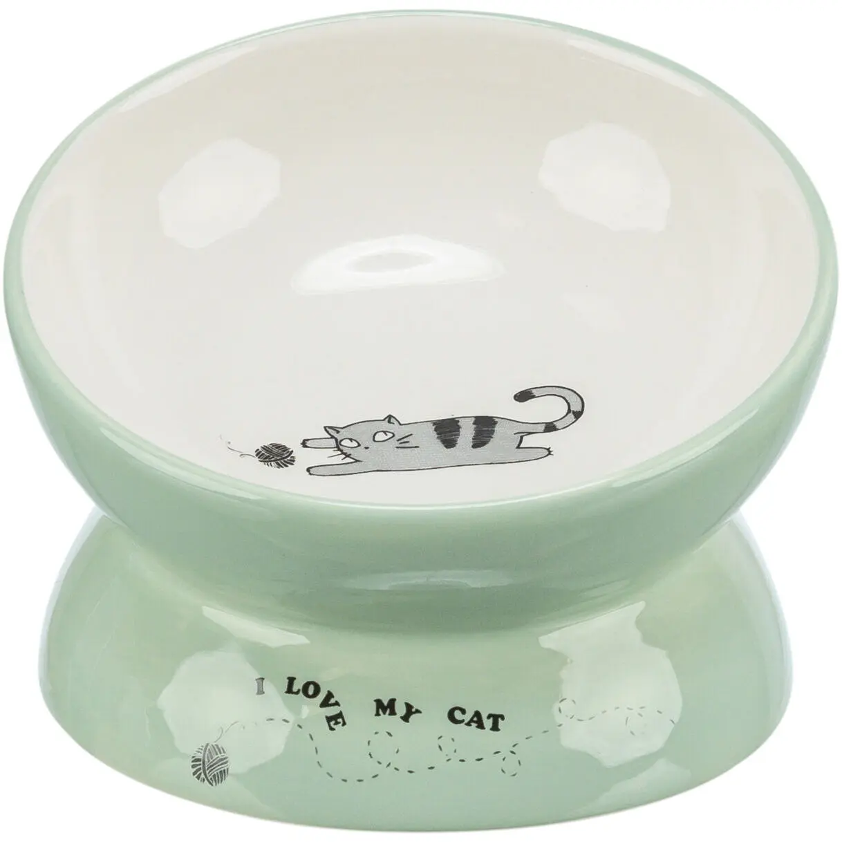 Elevated Ceramic Cat Bowl Trixie