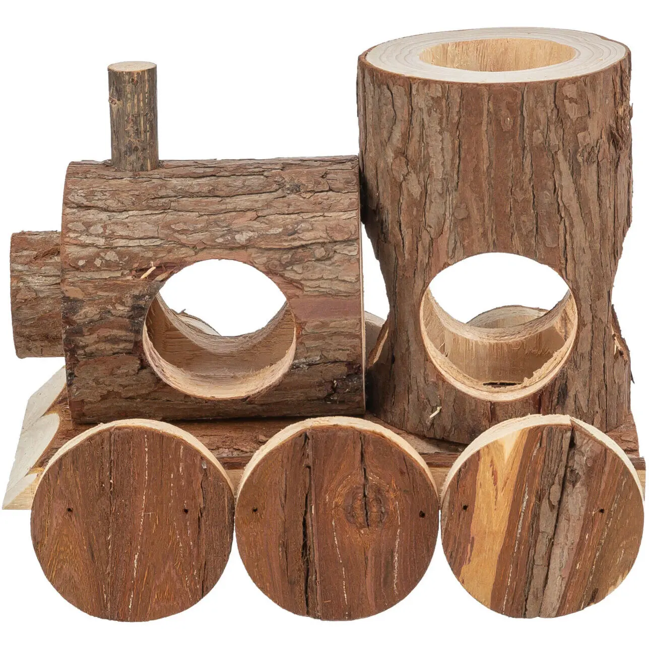 Natural Wooden Mouse Play Tunnel Trixie