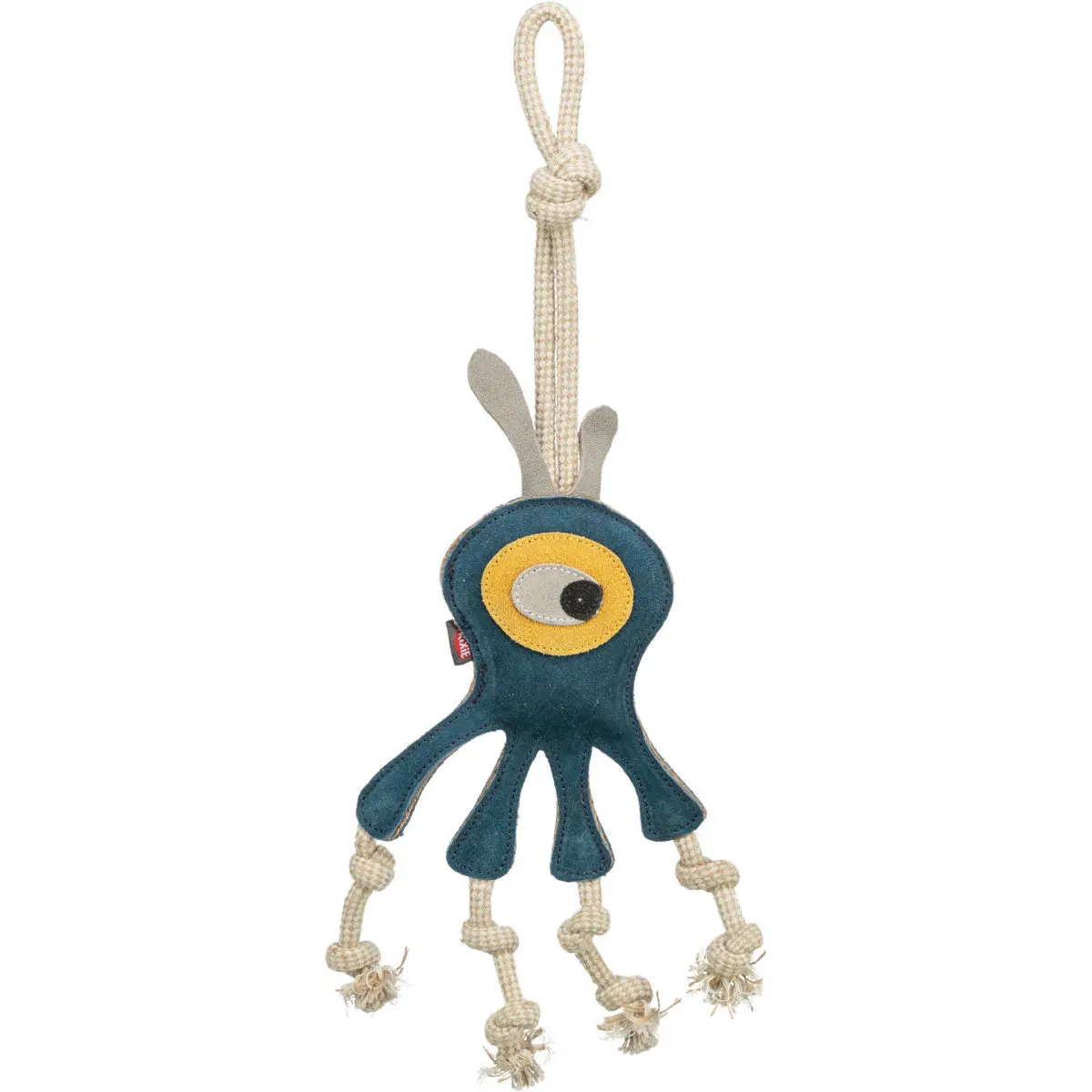 Hundespielzeug Monster aus Leder mit Seil Trixie