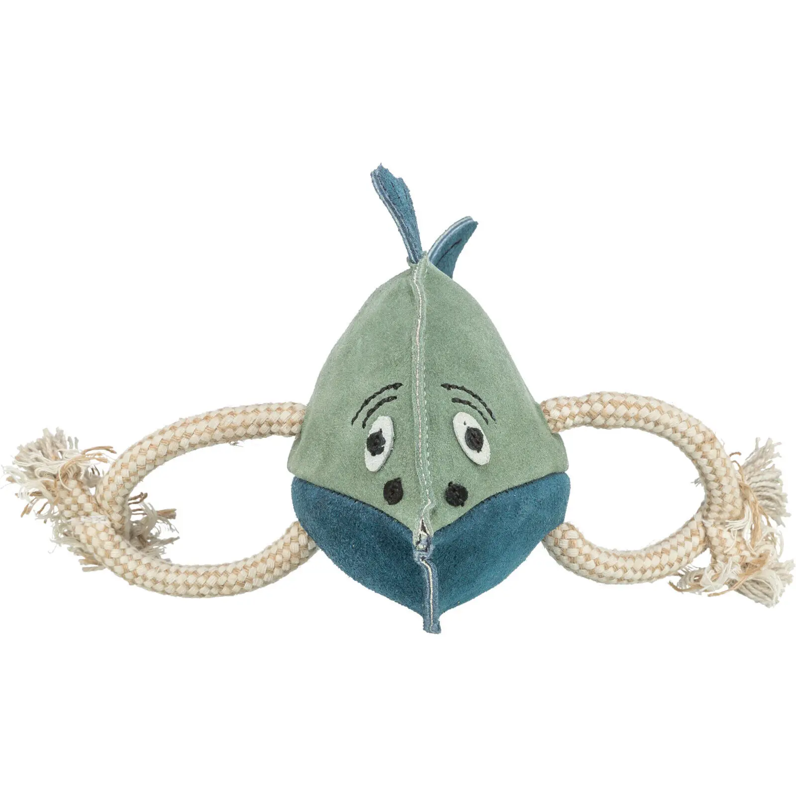 Leather cord fish toy for dogs Trixie