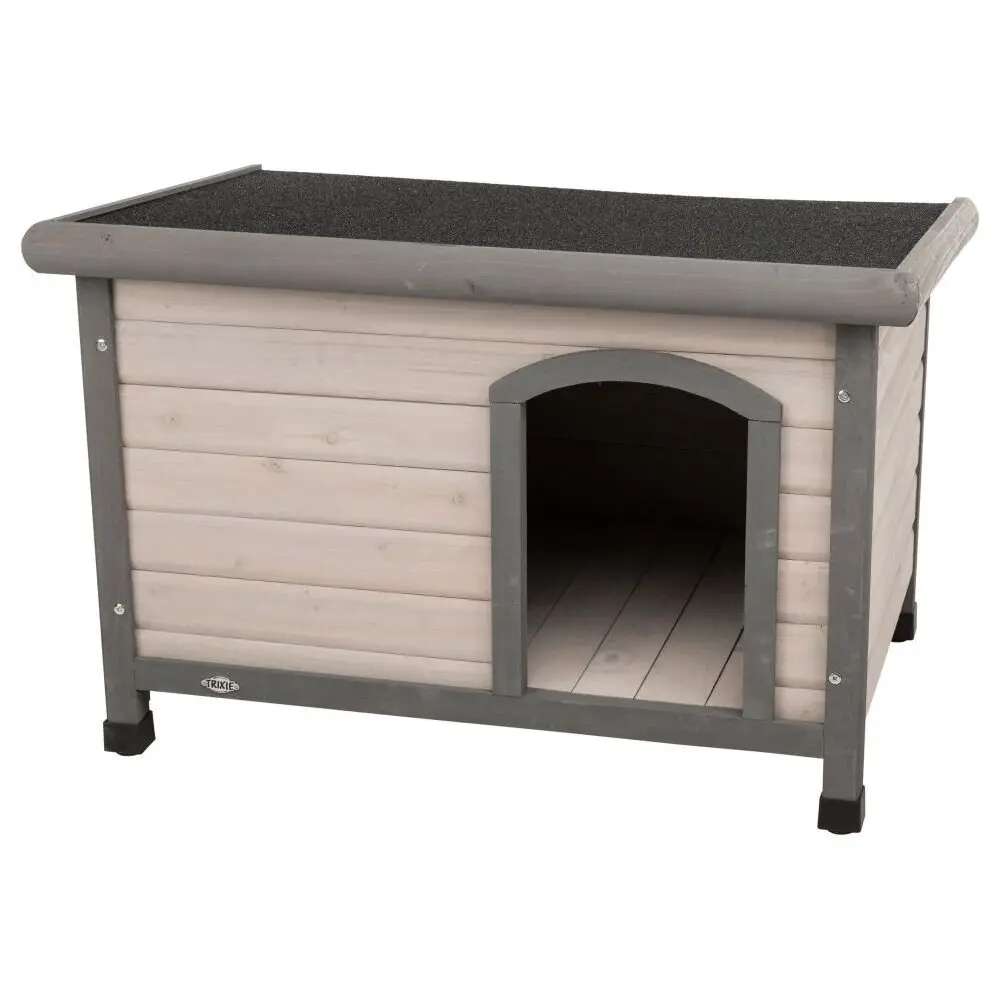 Chadog Natura Hundehütte Classic Mit Flachdach S M: 85 58 60Cm Grau 4047974395615 - Image 6