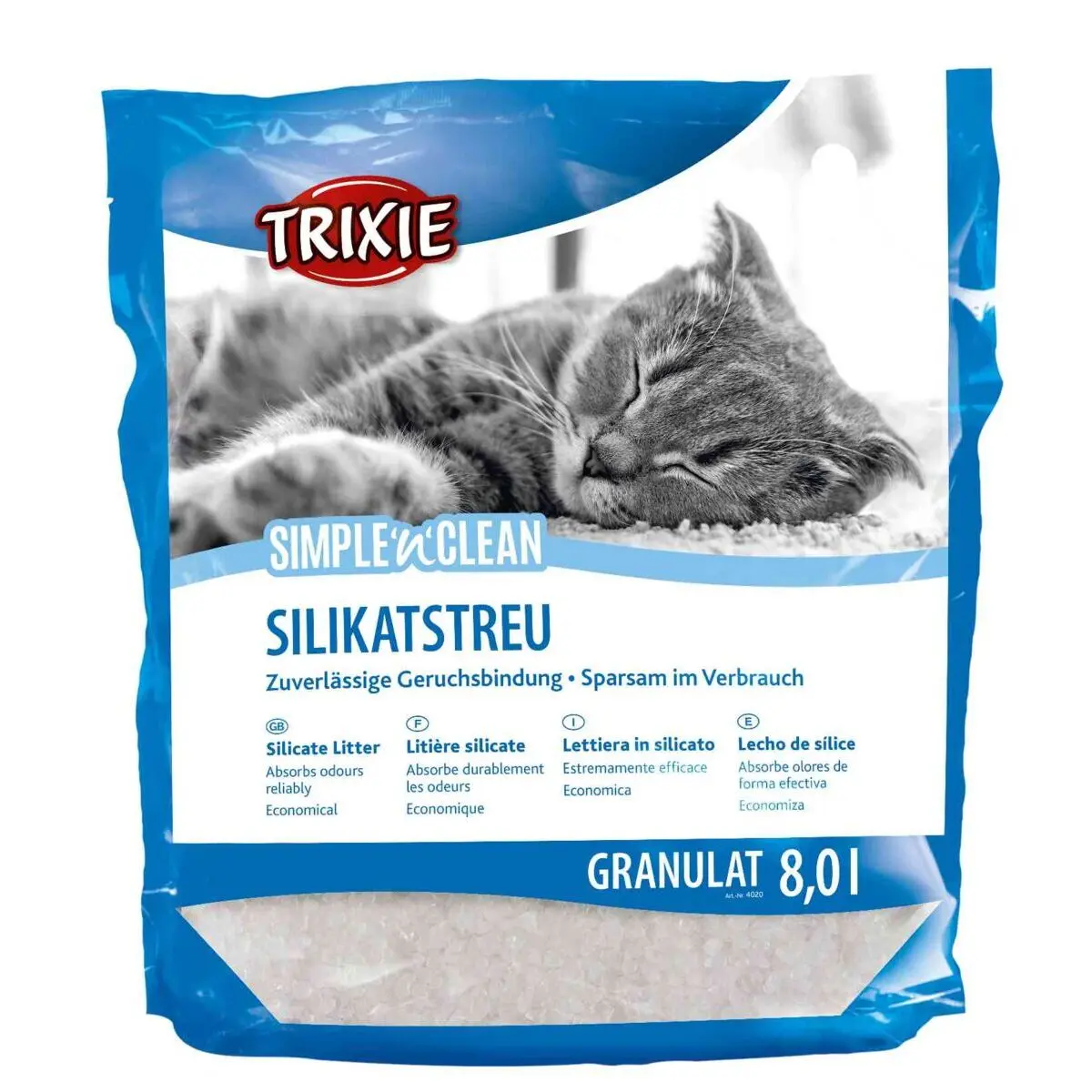 Katzenstreu aus Silikatgranulat Trixie Simple'n'Clean