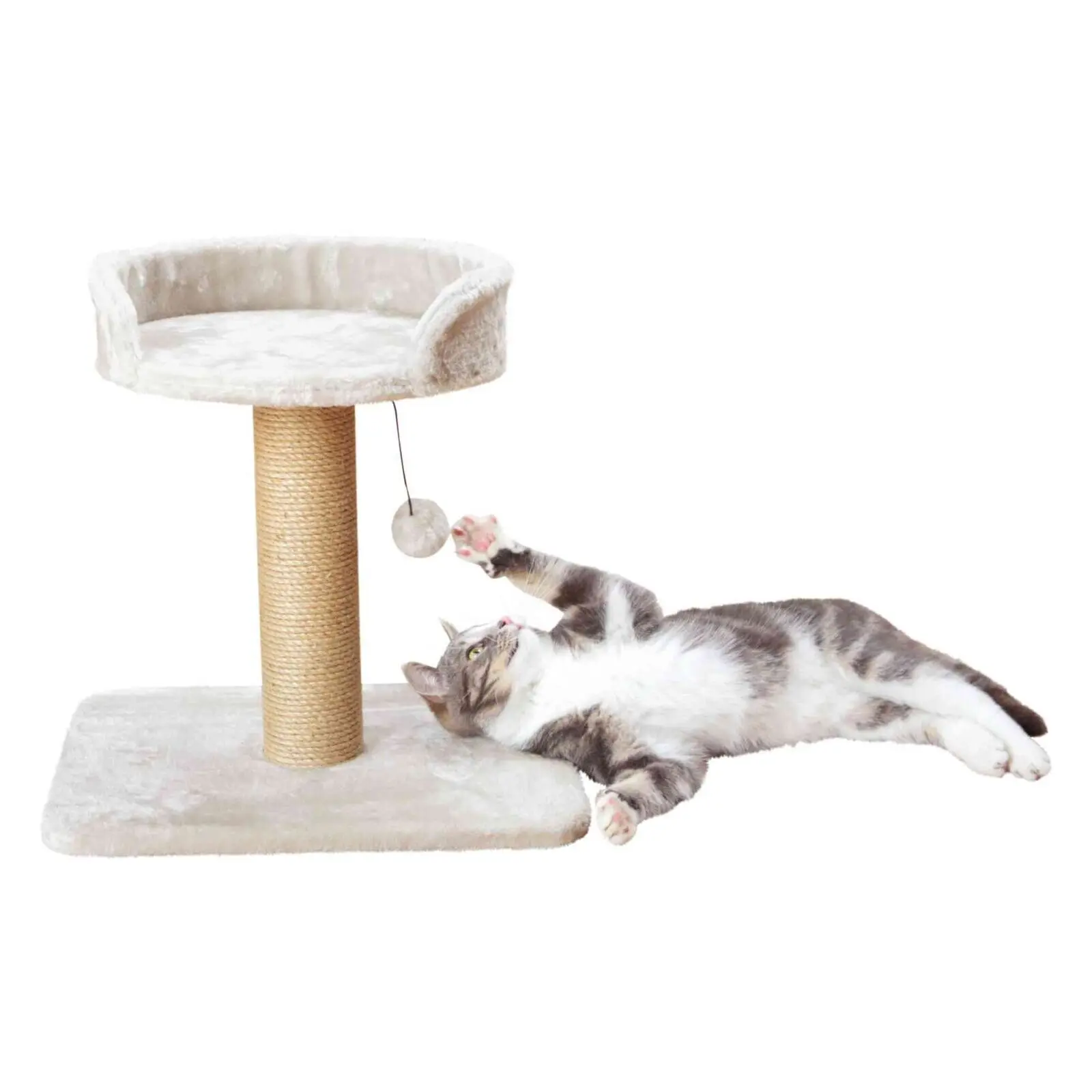 Trixie Voir La Photo Arbre A Chat Mica - H46 Cm - Gris Clair - Image 3